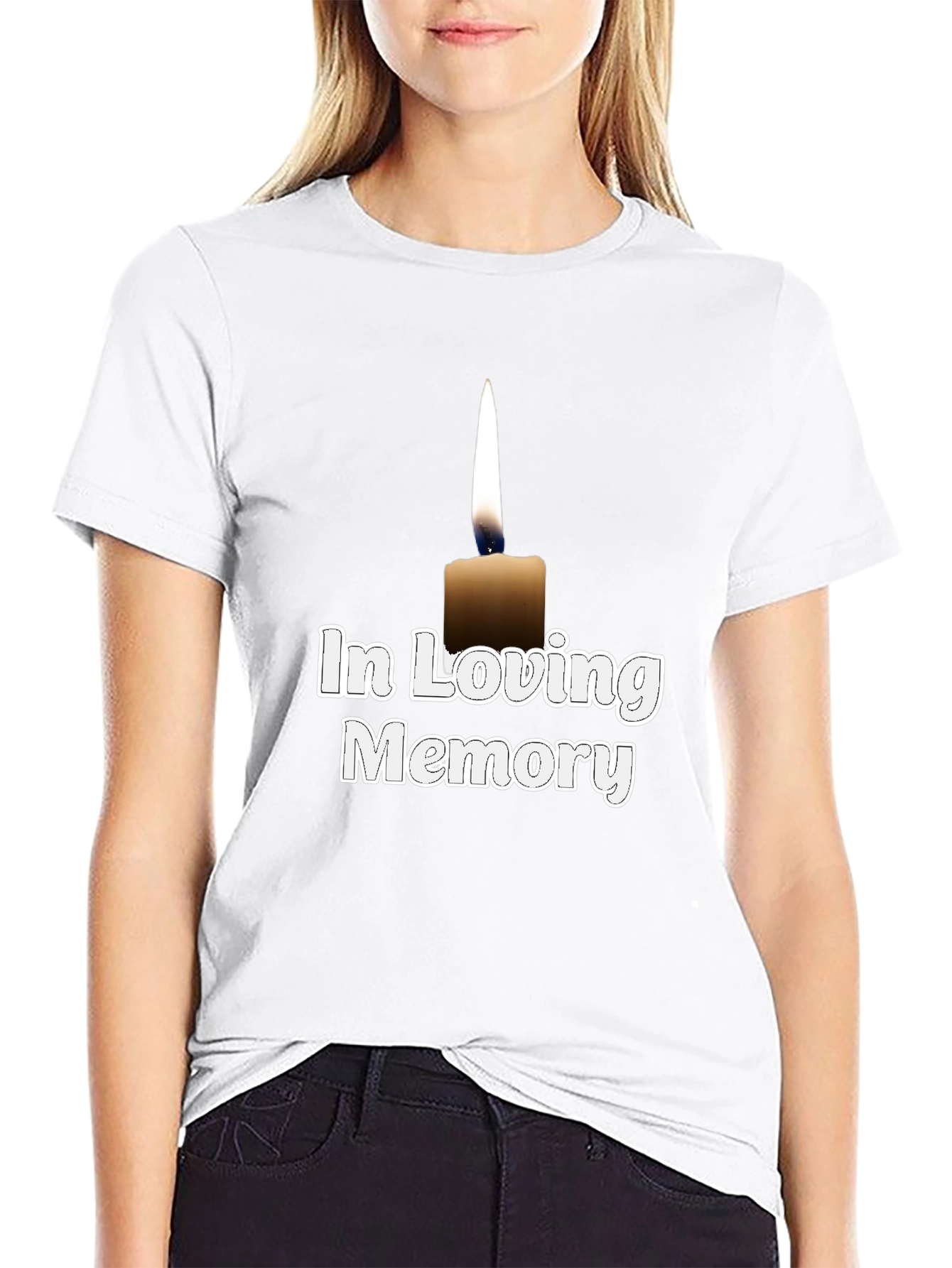 In Loving Memory Candle T-Shirt - Black