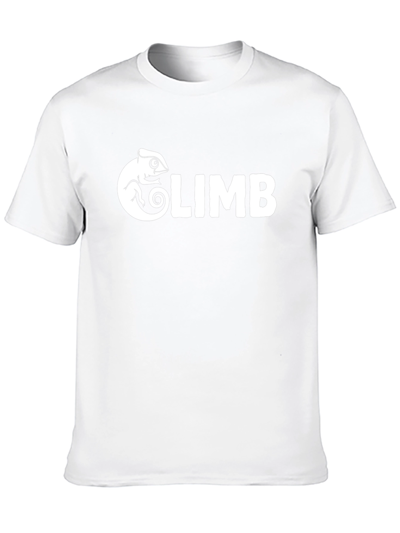 Climb Chameleon Graphic Tee - Black Cotton T-Shirt