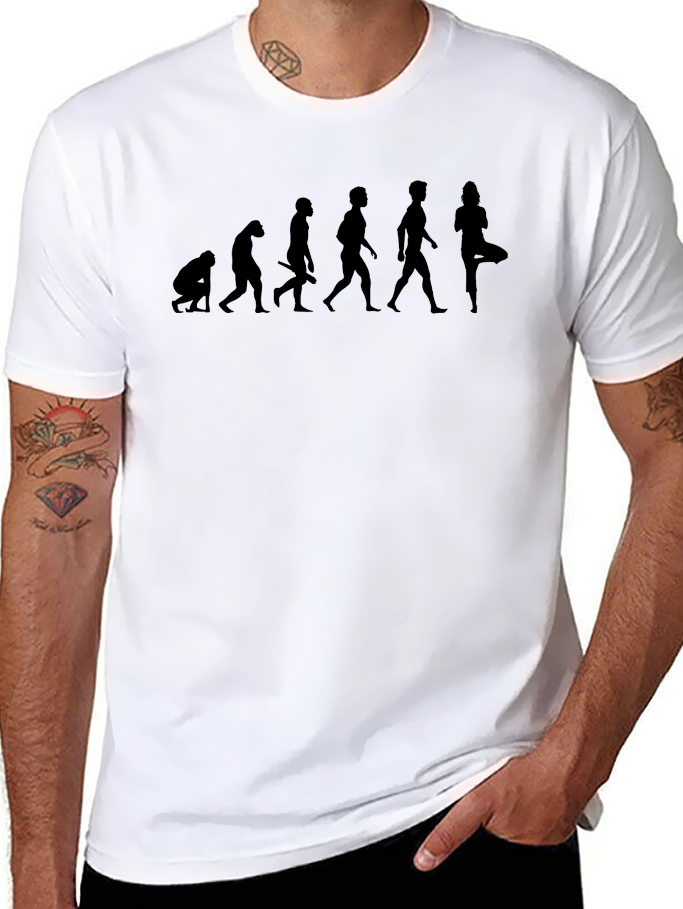 Evolution of Yoga T-Shirt: Funny Unisex Tee