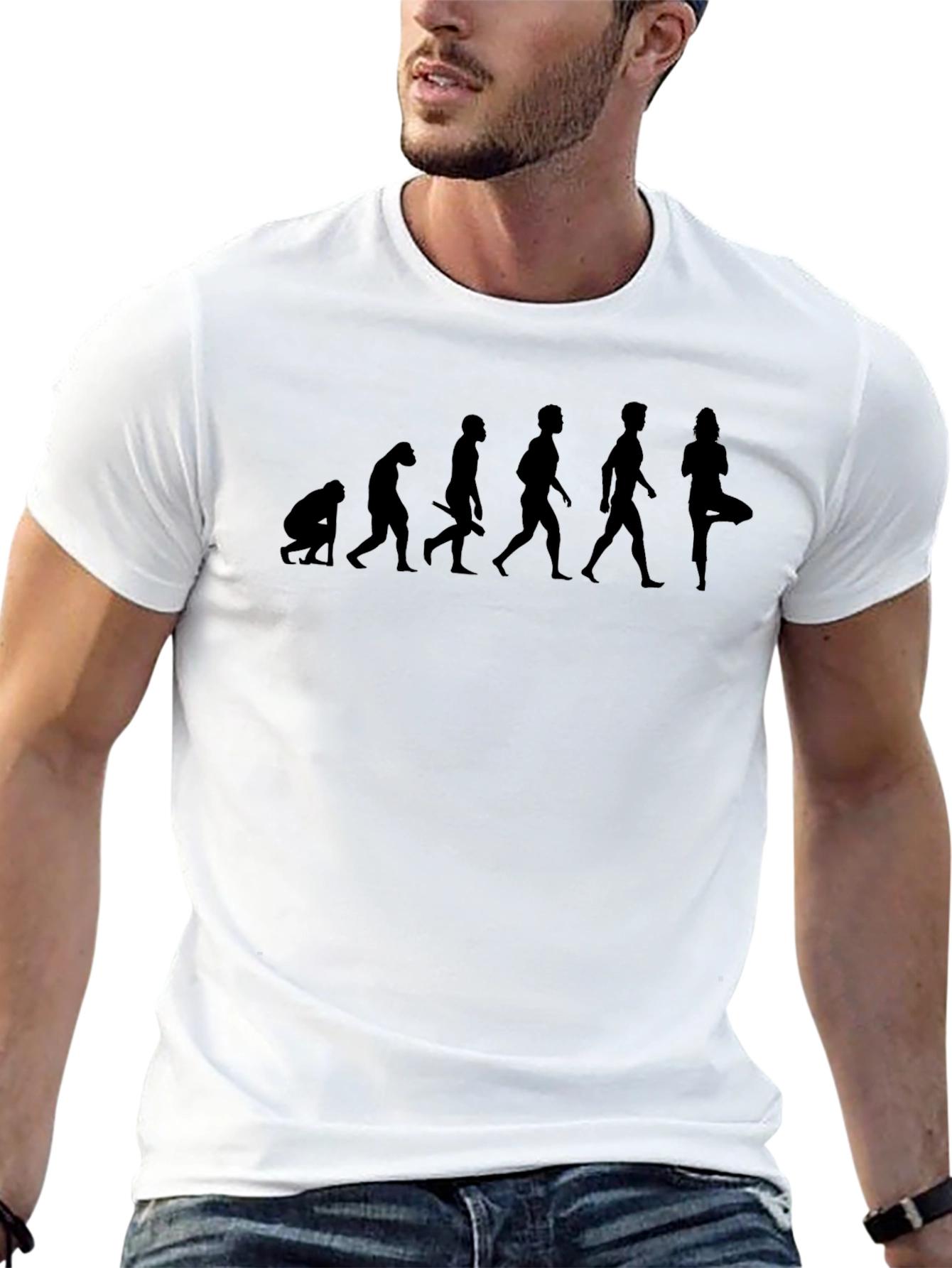 Evolution of Yoga T-Shirt: Funny Unisex Tee
