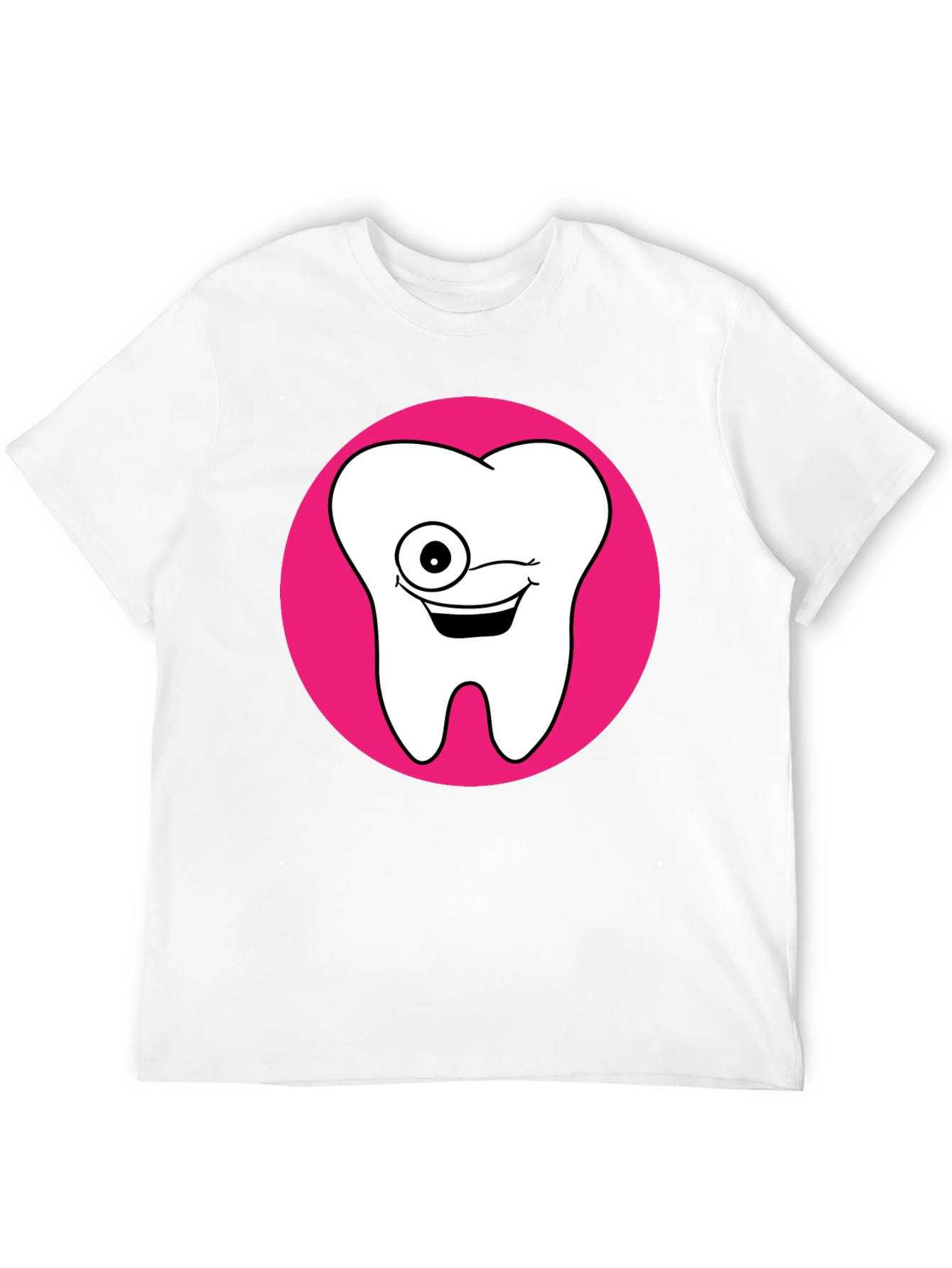 Funny Tooth Graphic Tee - Black Cotton T-Shirt