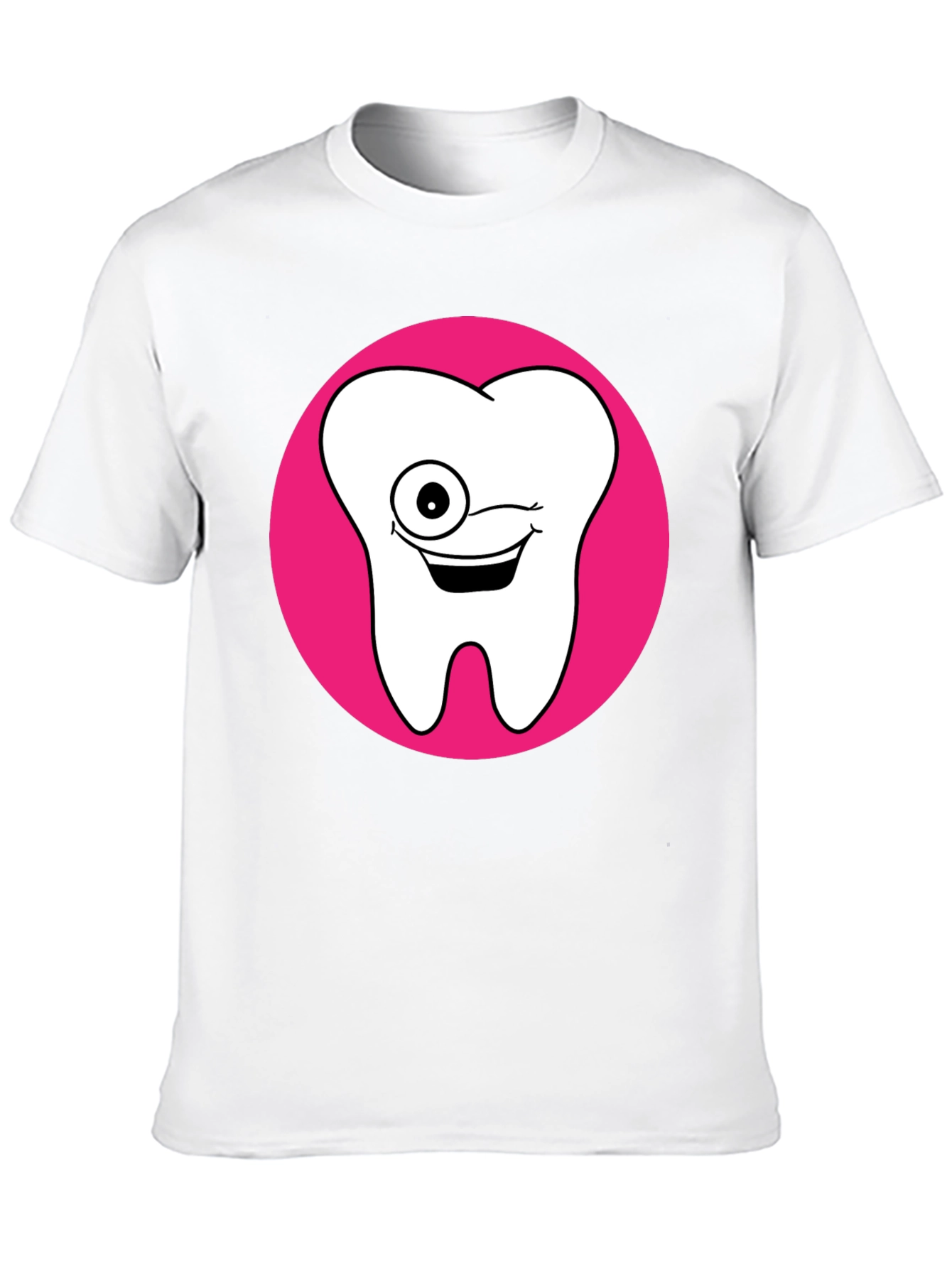 Funny Tooth Graphic Tee - Black Cotton T-Shirt