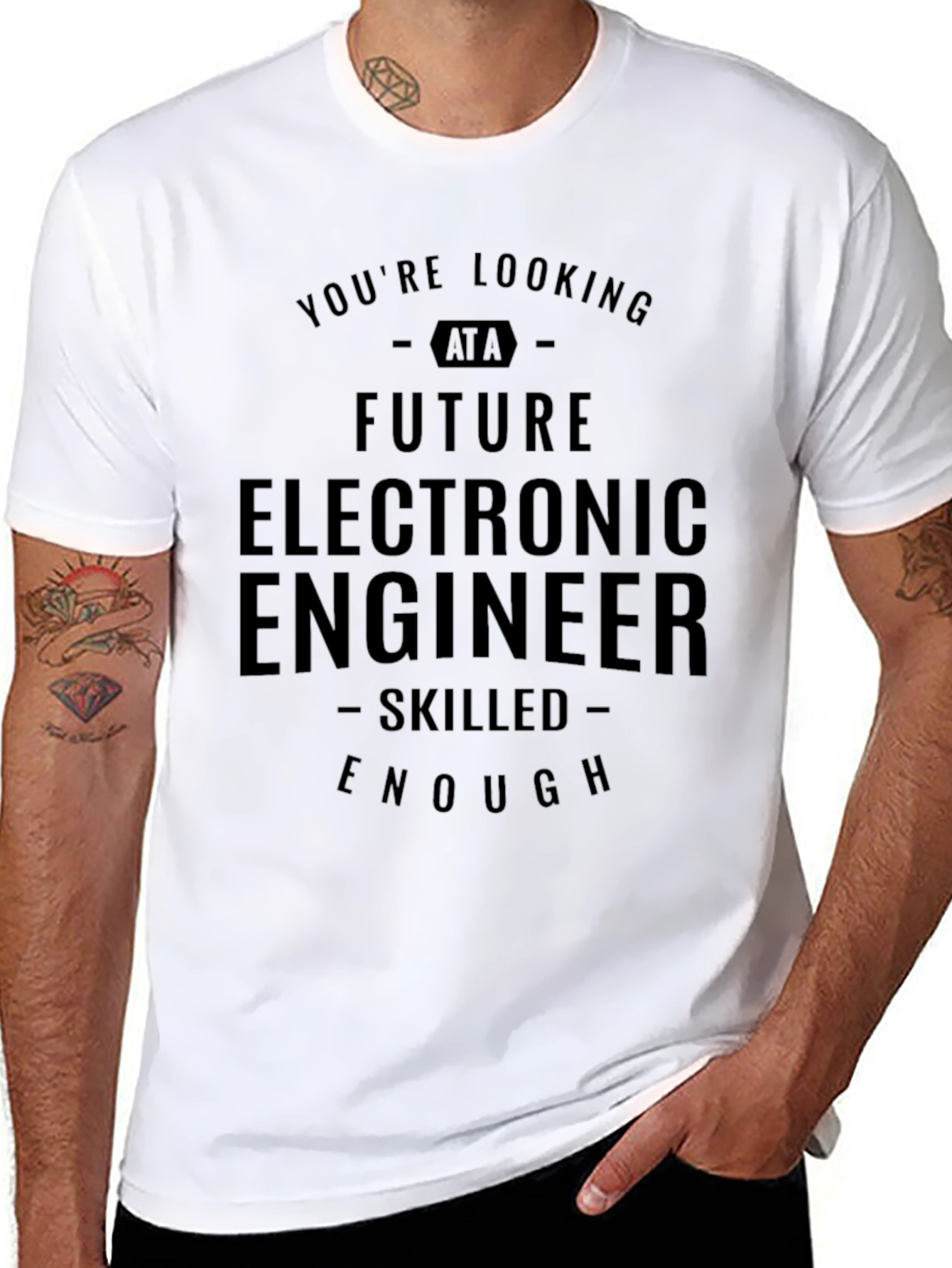 Future Electronic Engineer Black T-Shirt