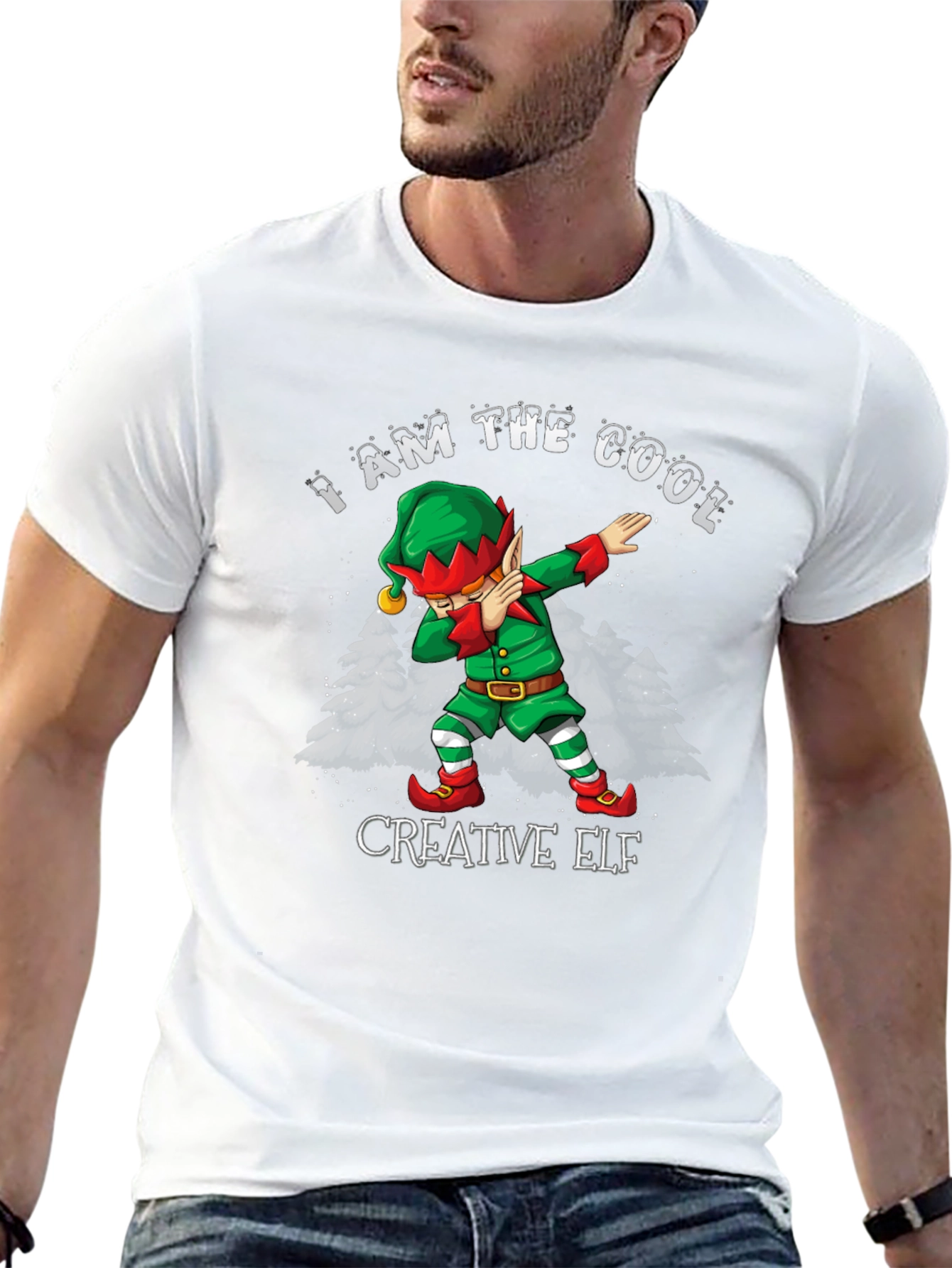 Cool Creative Elf Christmas T-Shirt