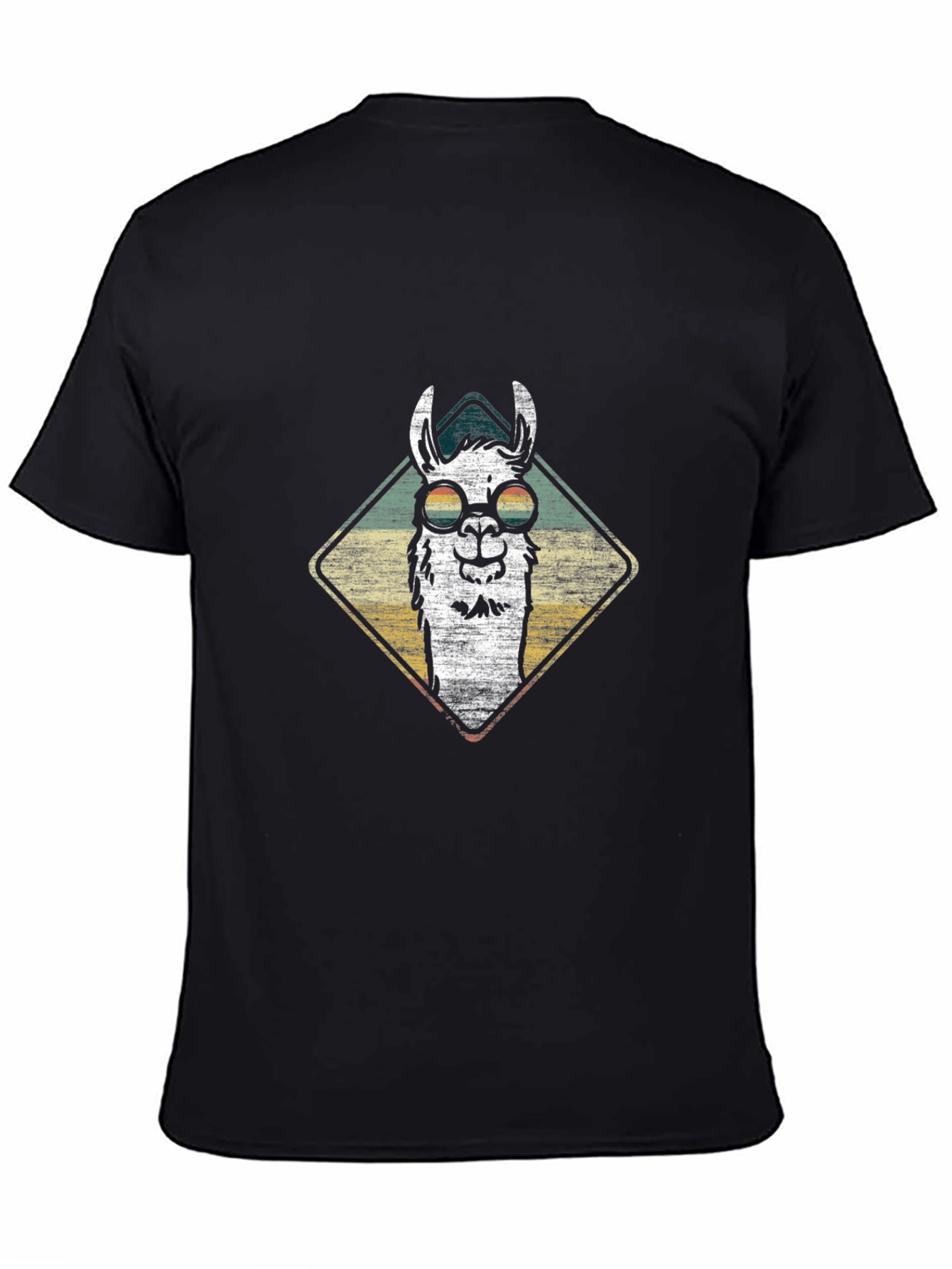 Cool Llama Graphic Tee - Stylish Mens Black T-Shirt