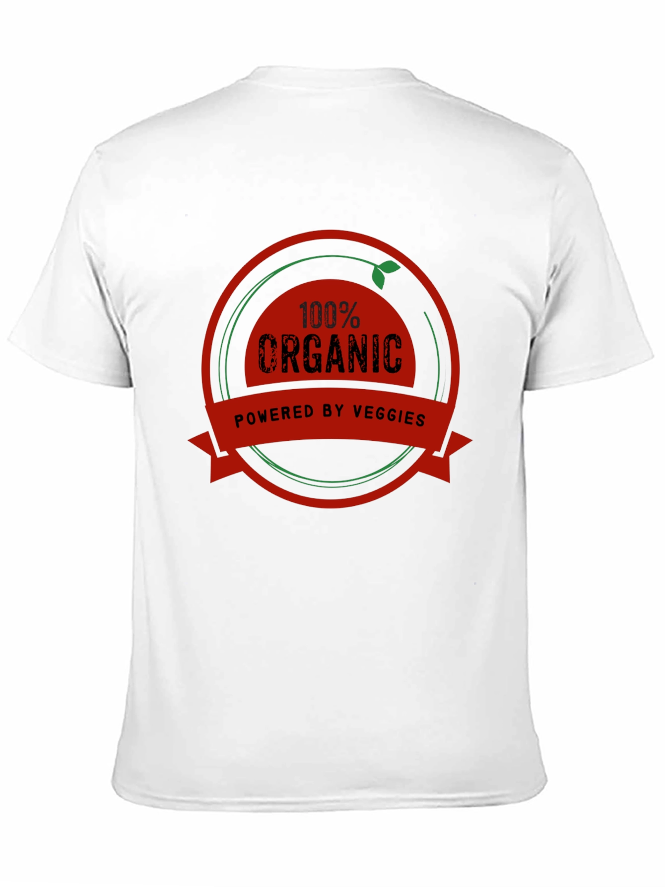100% Organic Powered by Veggies Black T-Shirt