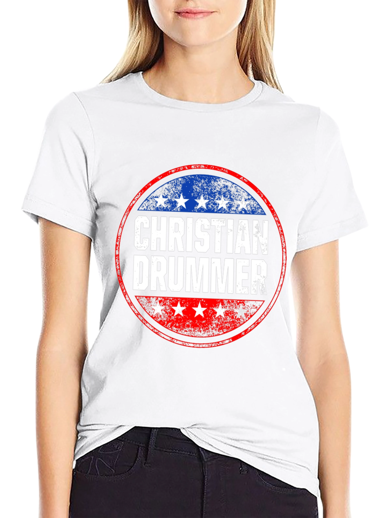 Christian Drummer Graphic T-Shirt