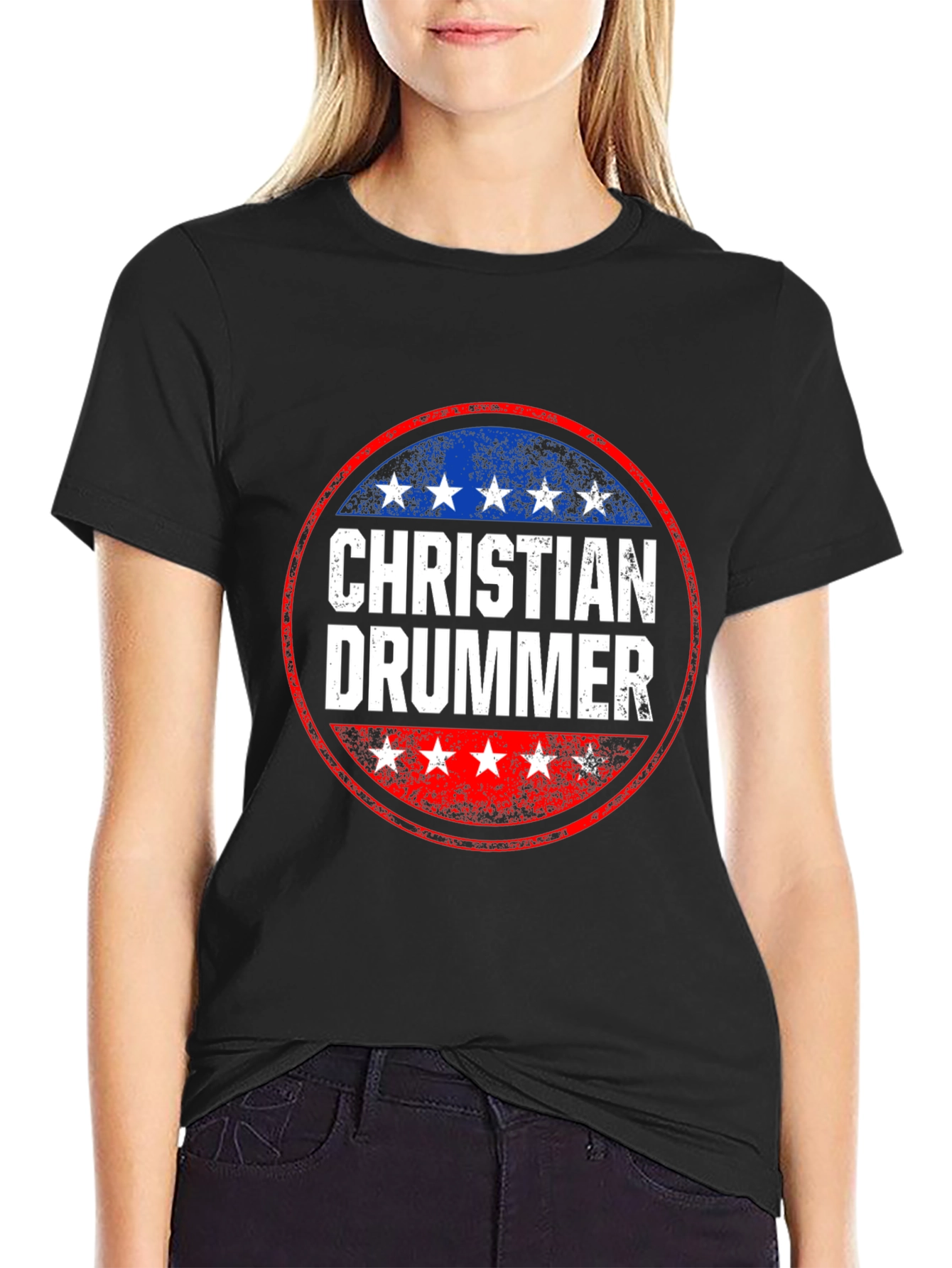 Christian Drummer Graphic T-Shirt