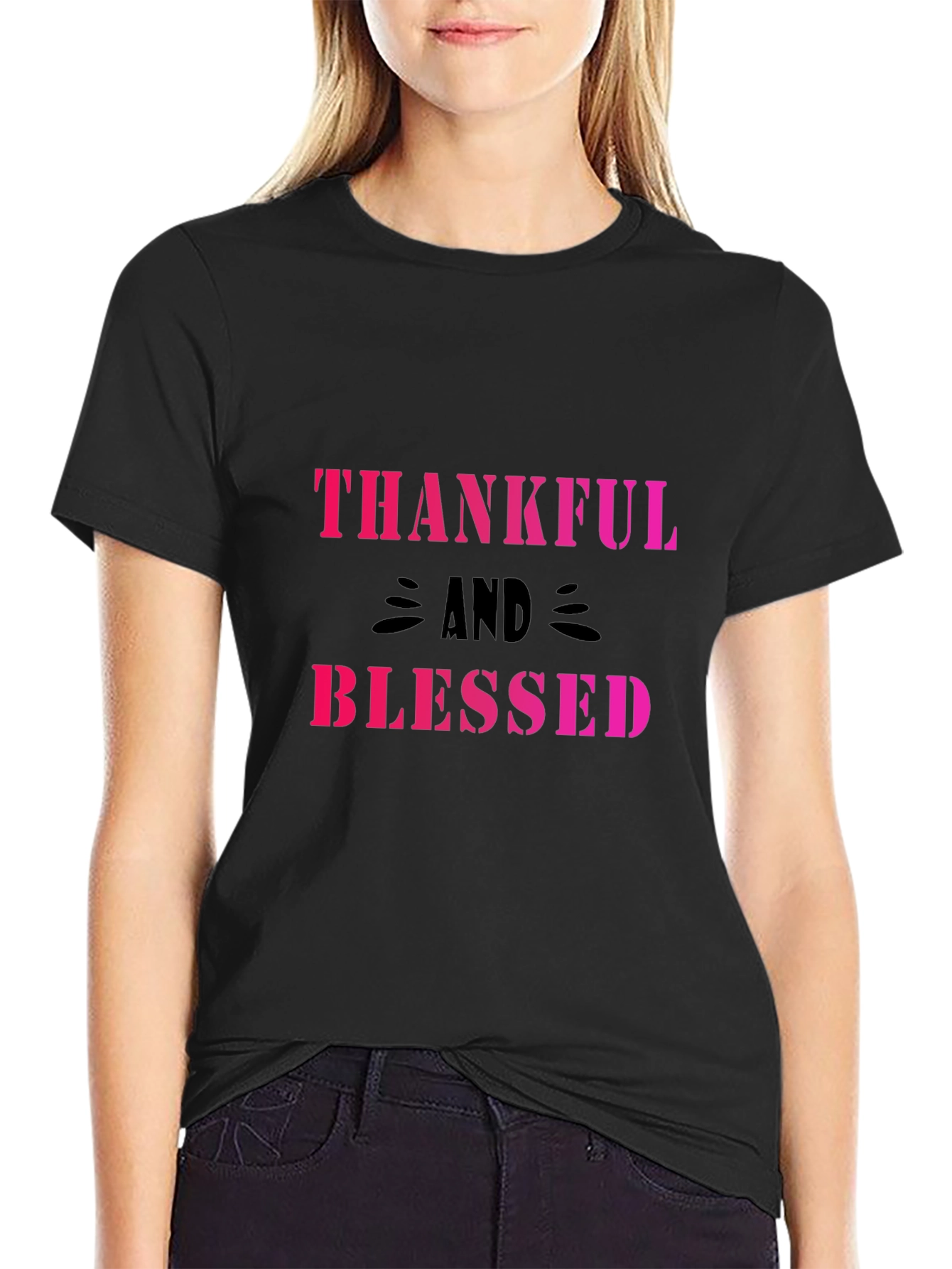 Thankful and Blessed Graphic T-Shirt