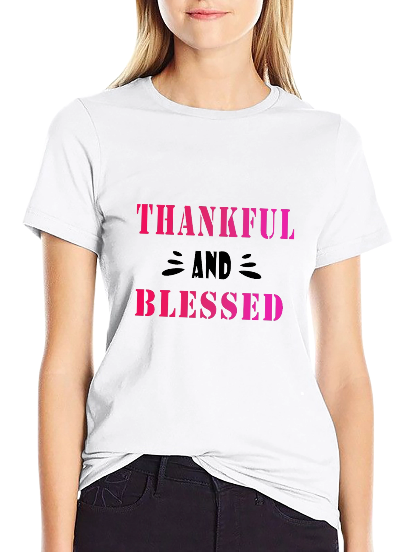 Thankful and Blessed Graphic T-Shirt