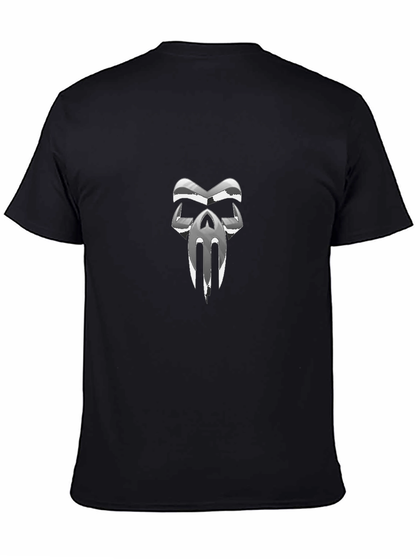 Chrome Skull Graphic Black T-Shirt