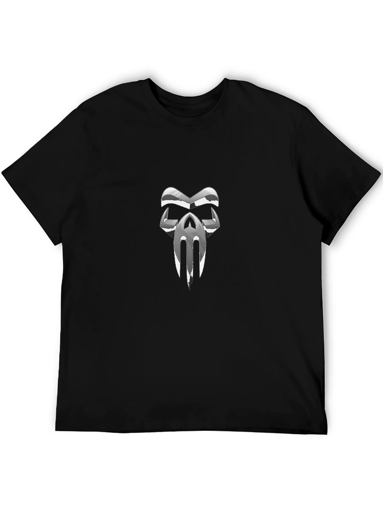 Chrome Skull Graphic Black T-Shirt