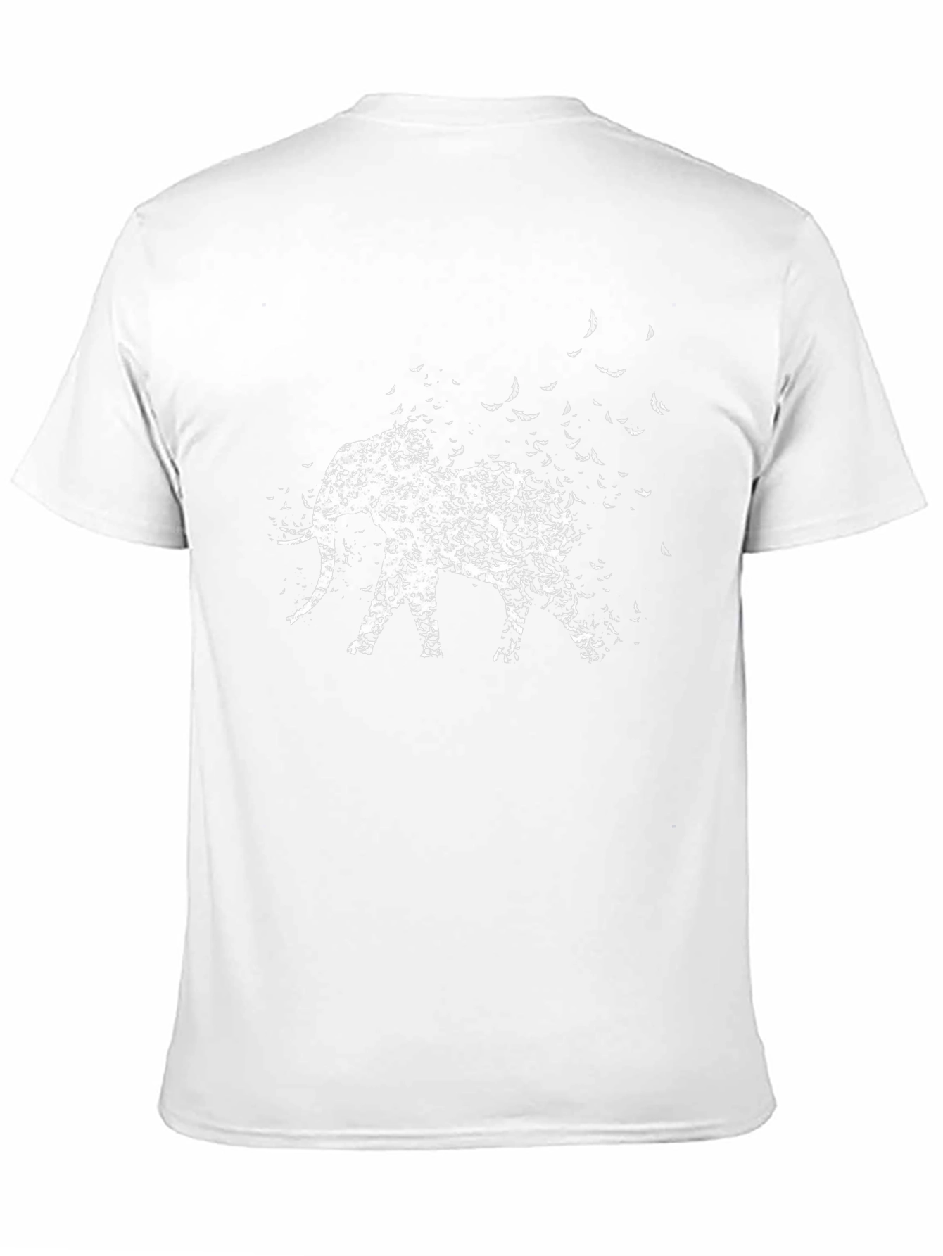 Elephant Bird Flock Graphic Tee - Black Cotton Blend
