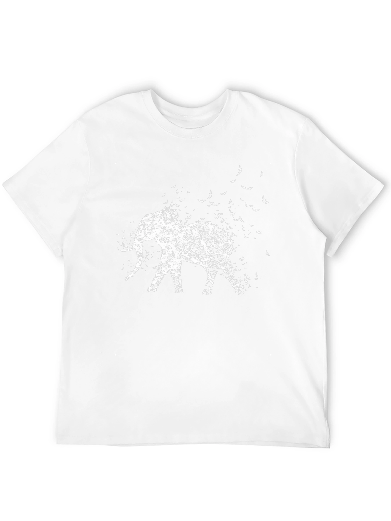 Elephant Bird Flock Graphic Tee - Black Cotton Blend