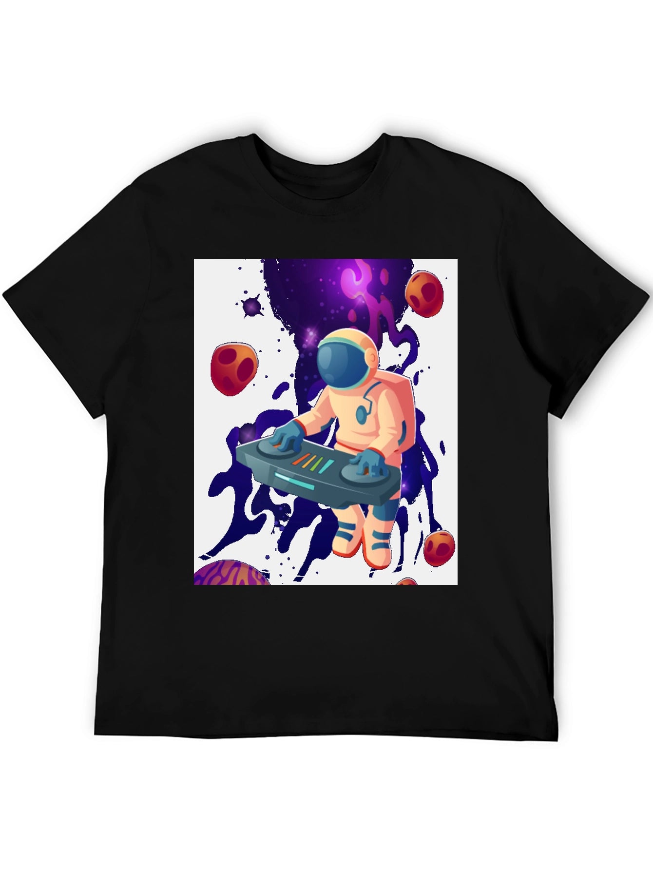 Astronaut DJ Graphic Tee - Cosmic Beats Shirt