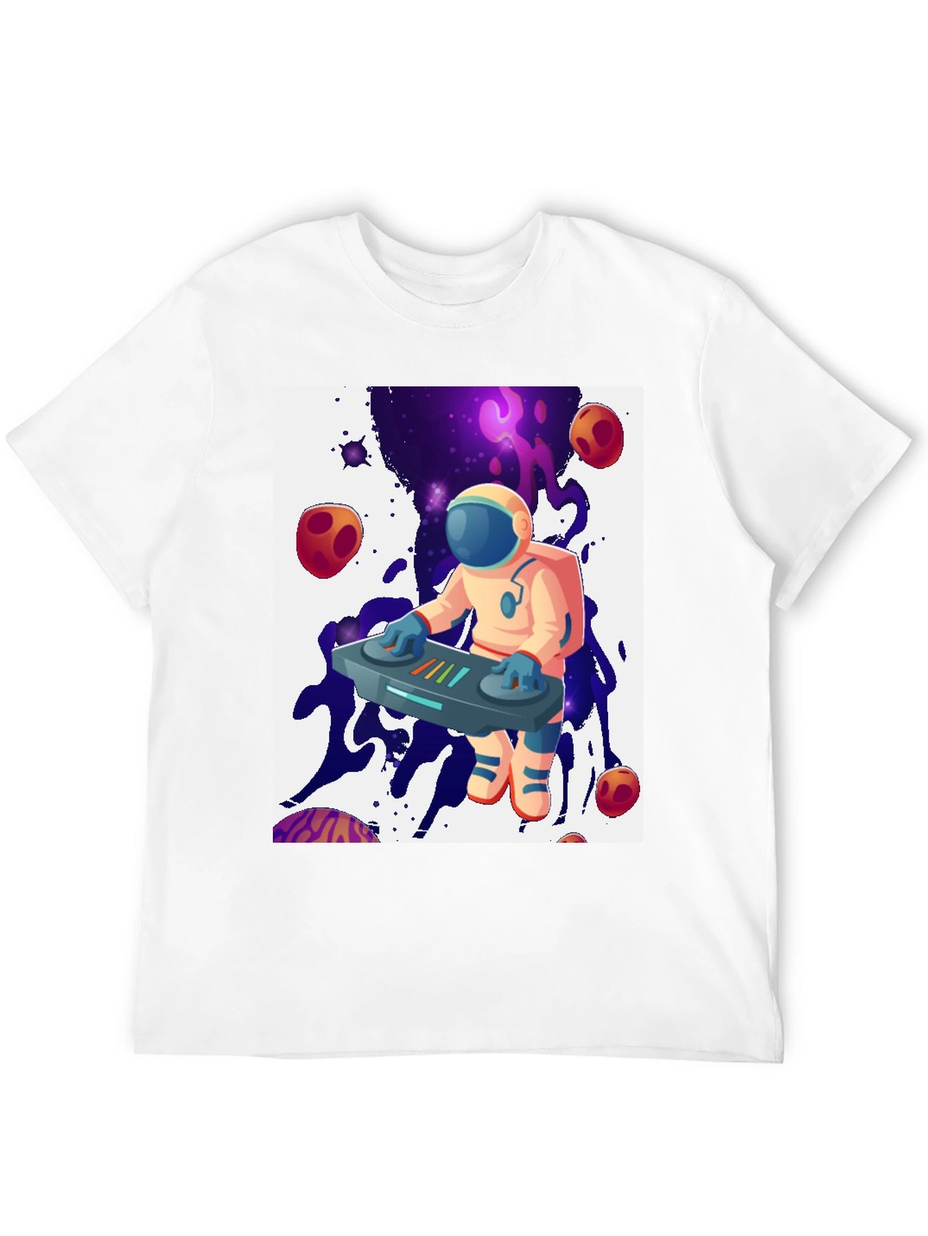 Astronaut DJ Graphic Tee - Cosmic Beats Shirt