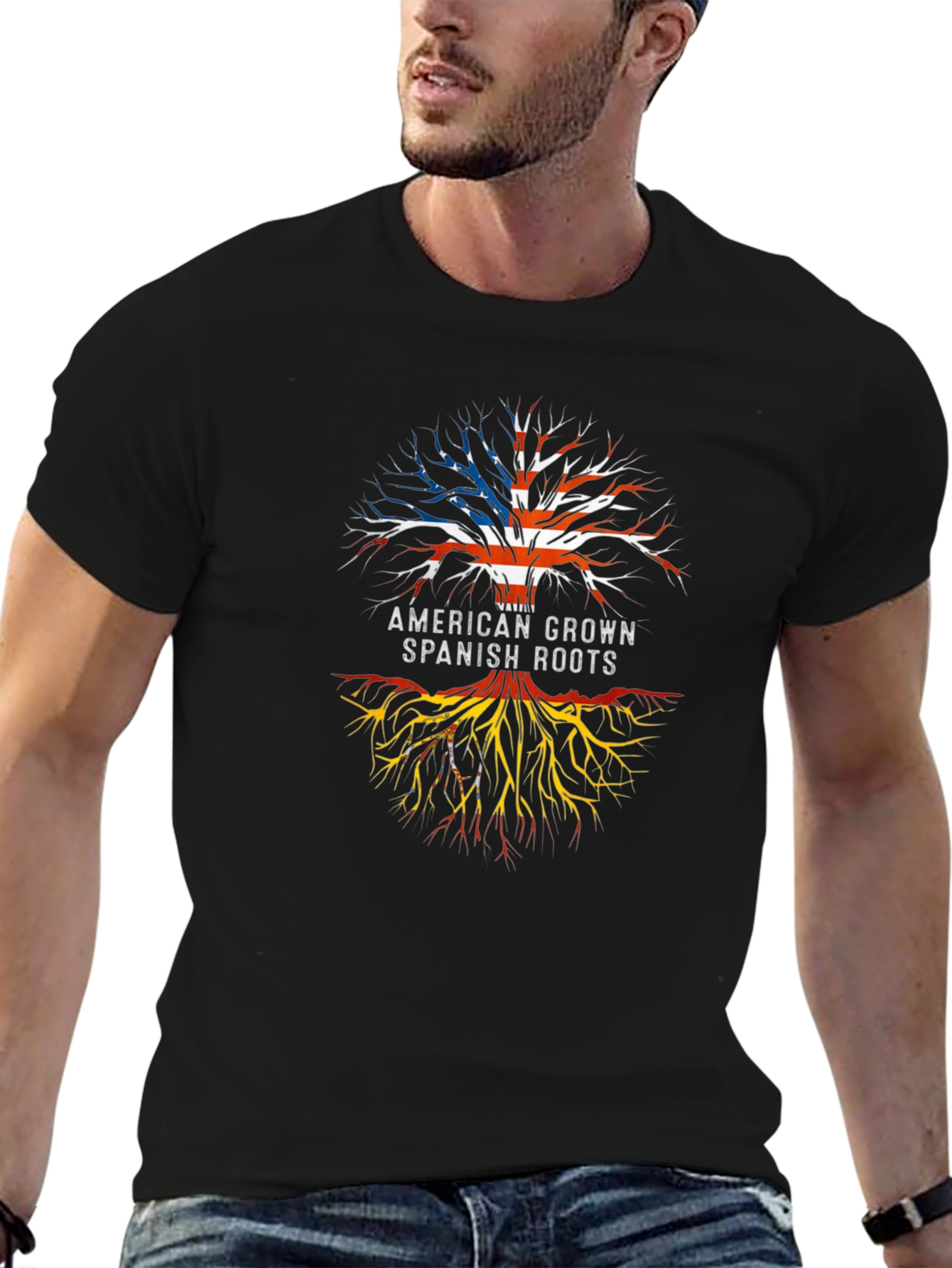 American Grown Spanish Roots Tree T-Shirt