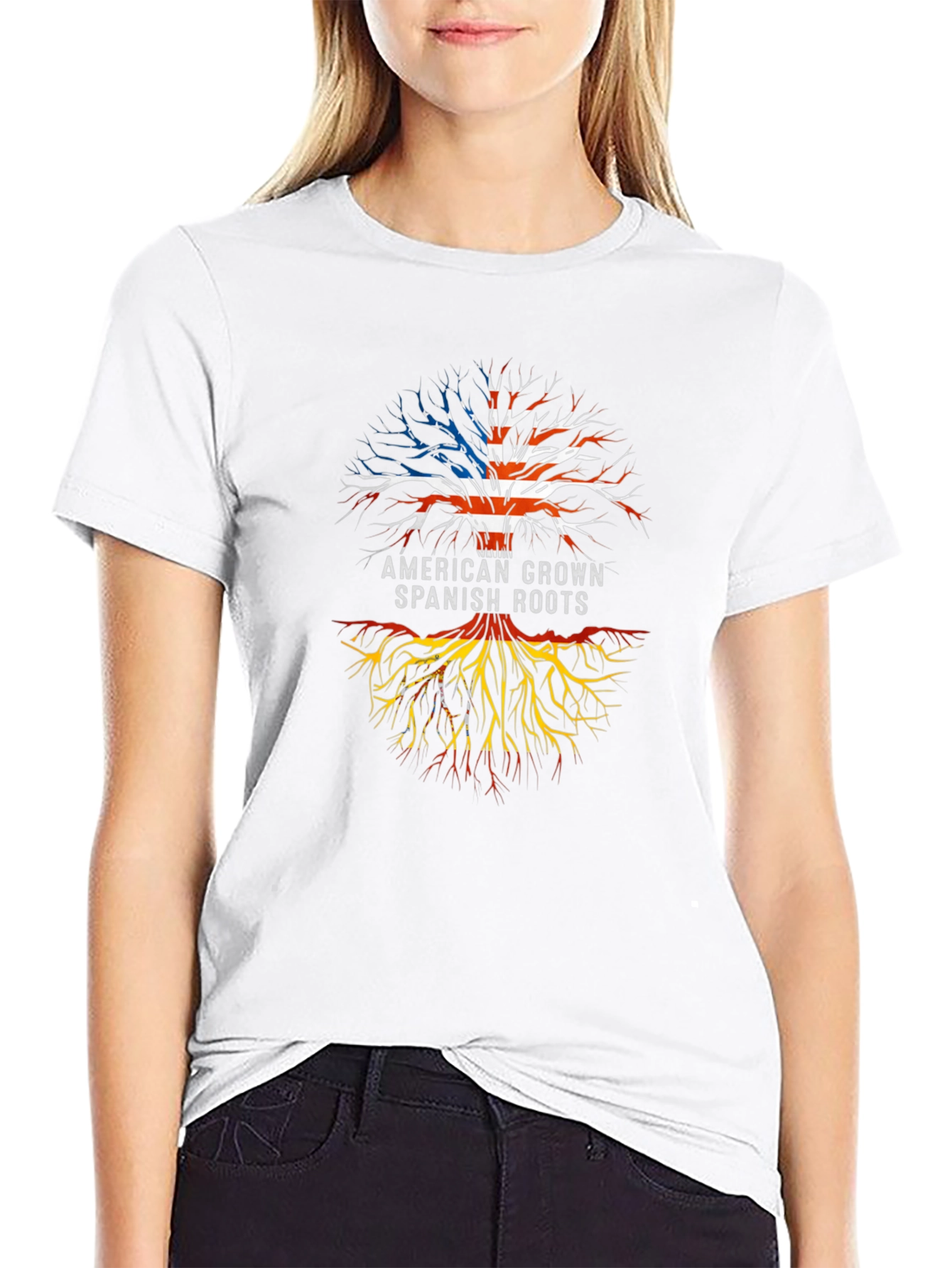 American Grown Spanish Roots Tree T-Shirt
