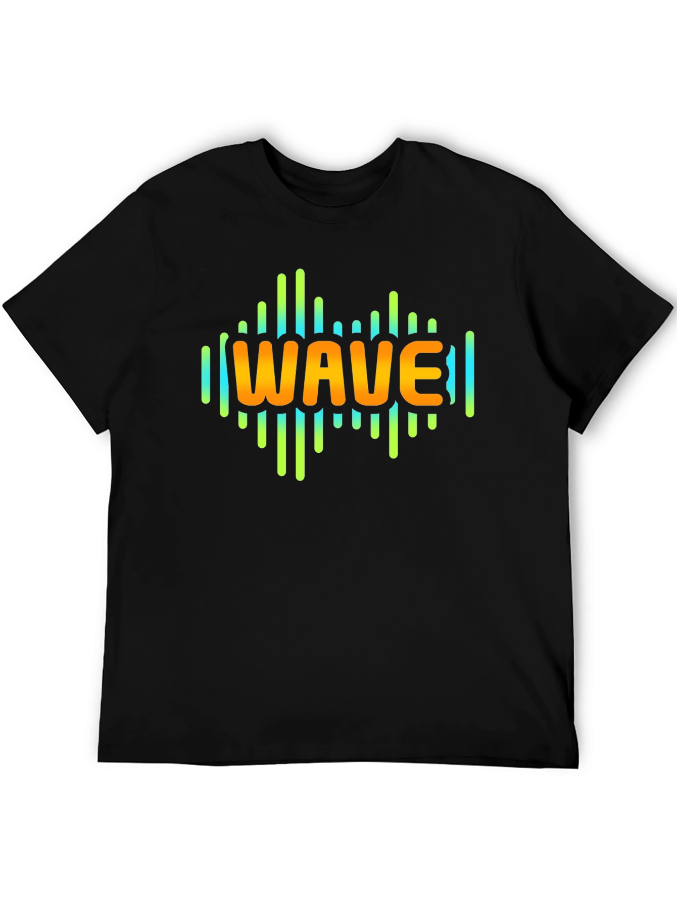 Wave Graphic Black T-Shirt - Trendy Design