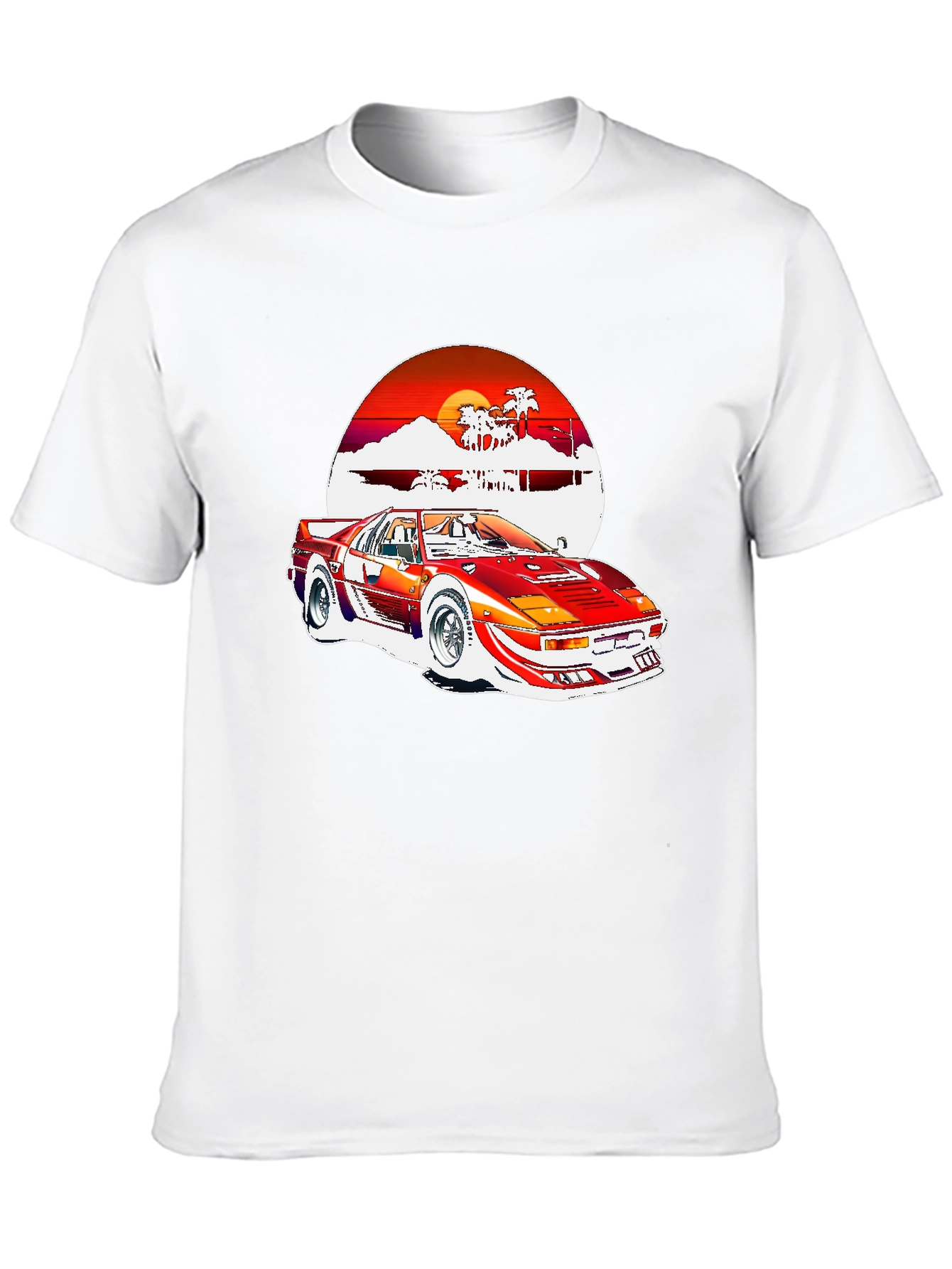 Retro 80s Style Car Graphic Tee