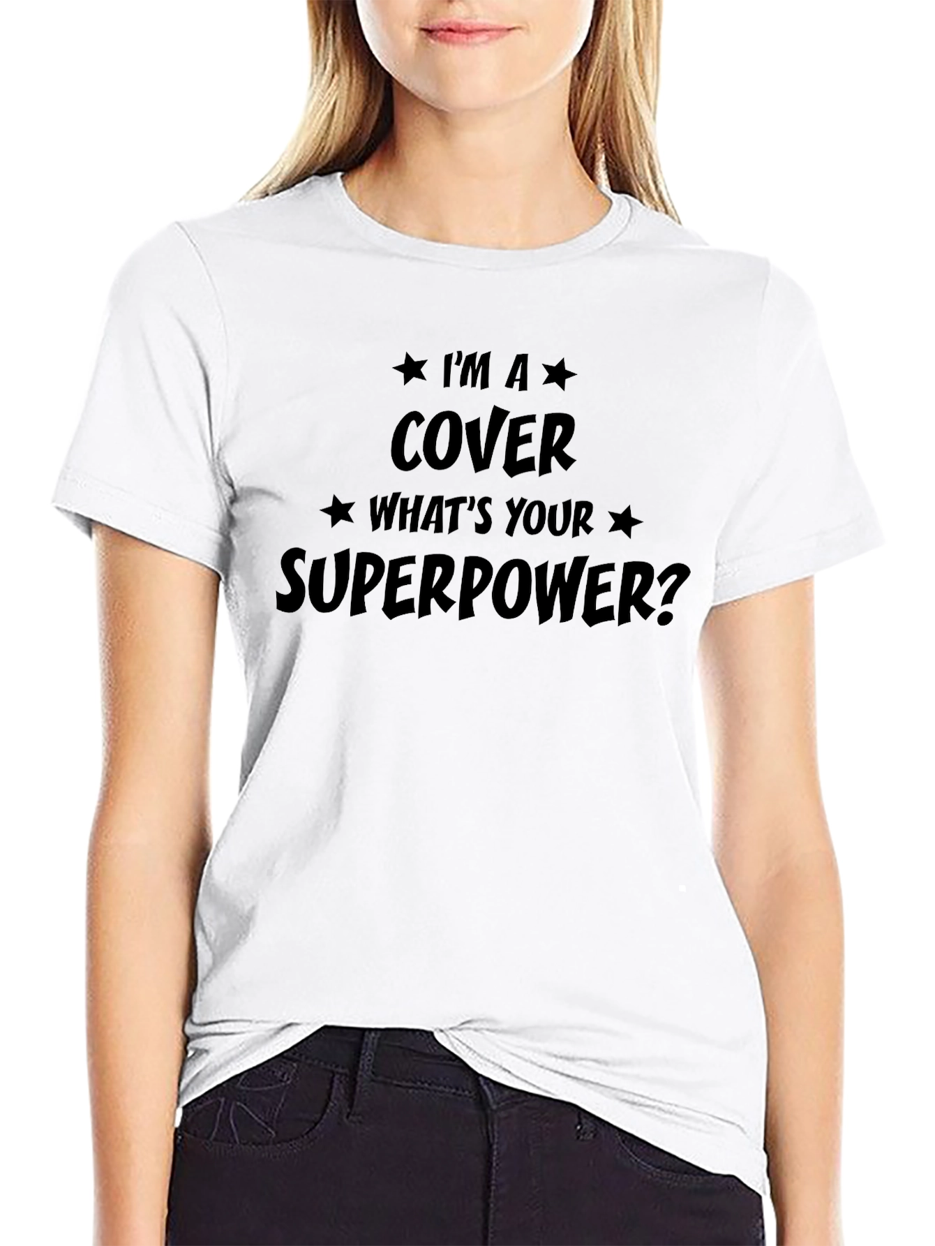 Cover Whats Your Superpower Black T-Shirt