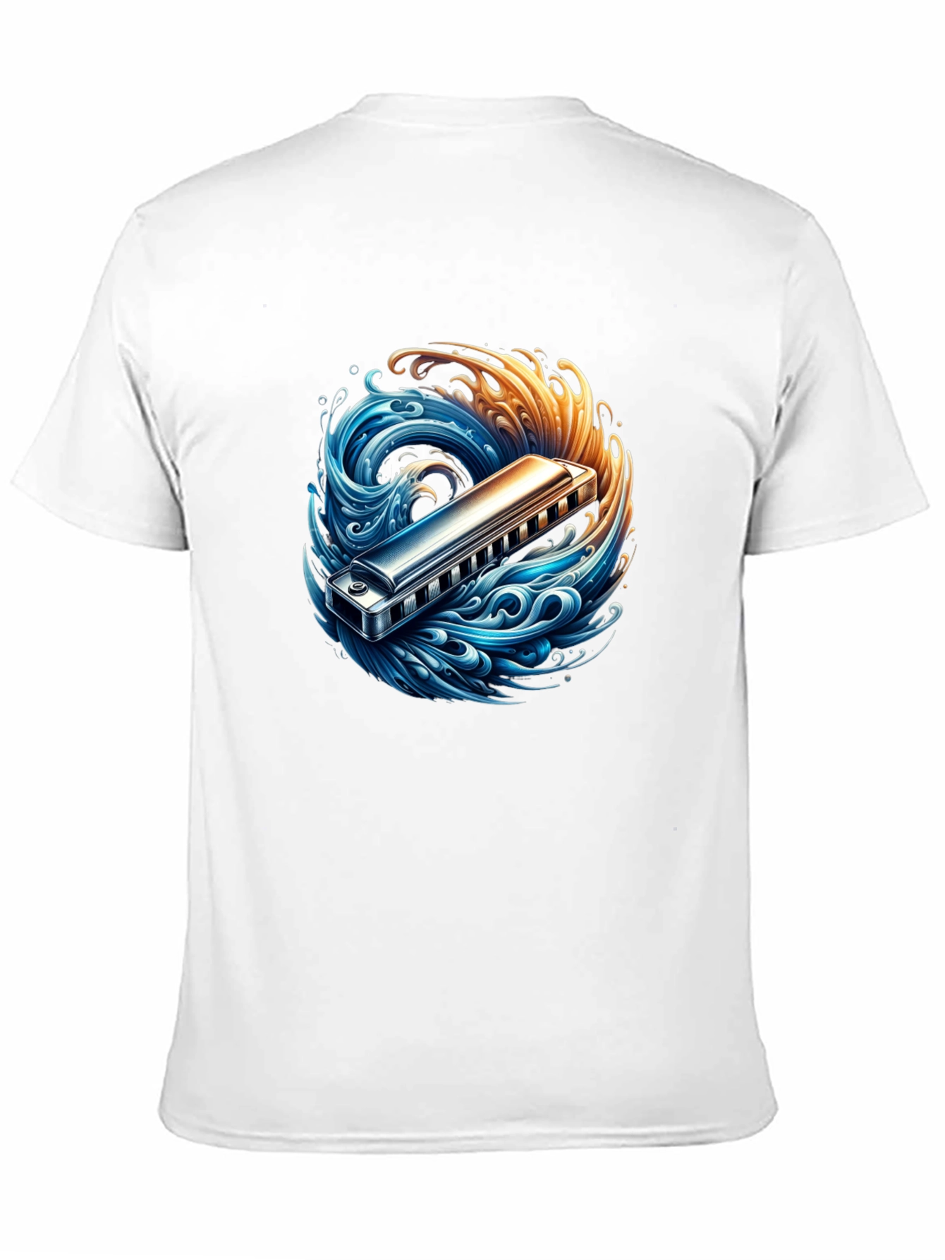 Harmonica Wave Graphic Tee - Music Lovers T-Shirt