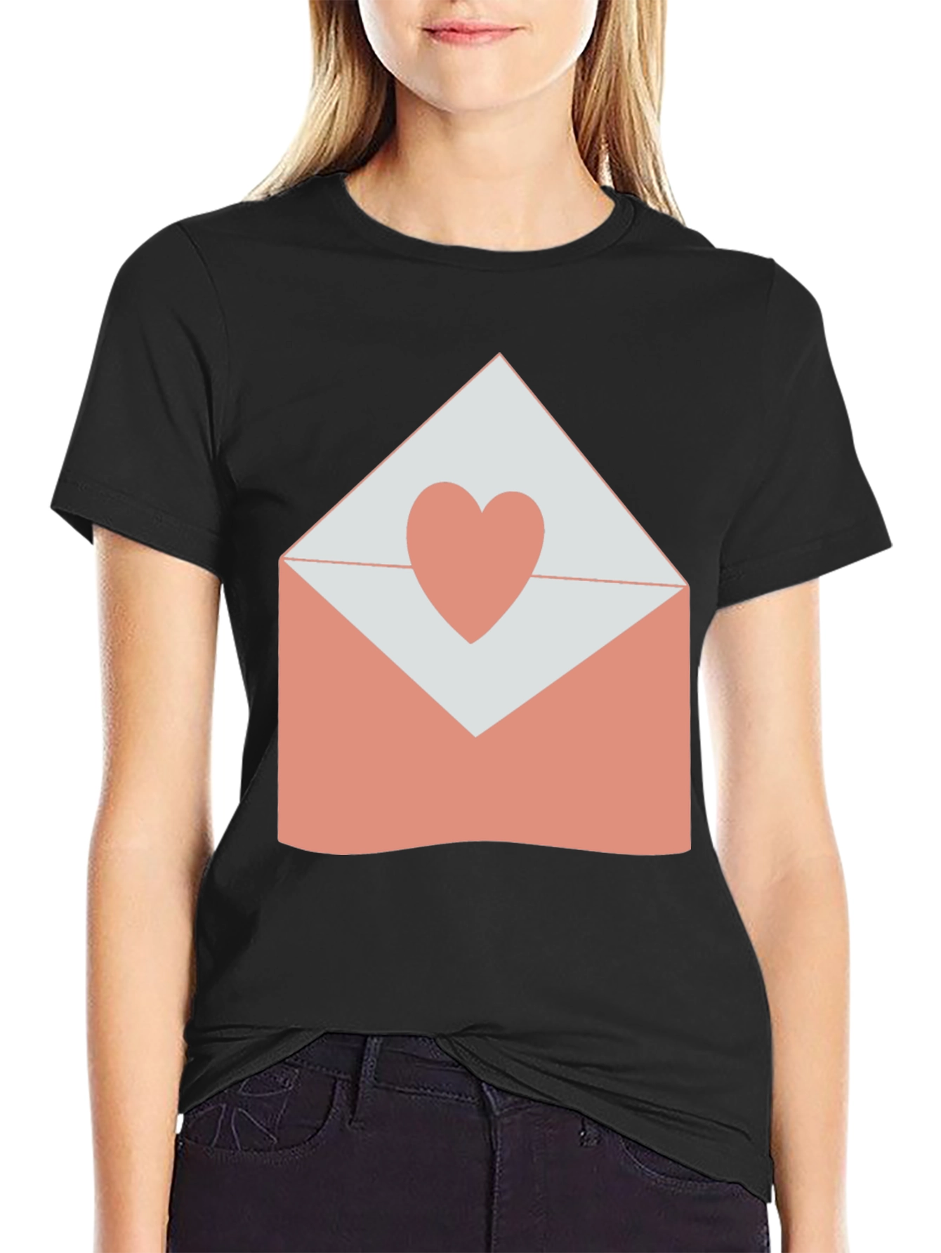 Heart Envelope Graphic T-Shirt - Love Letter Tee