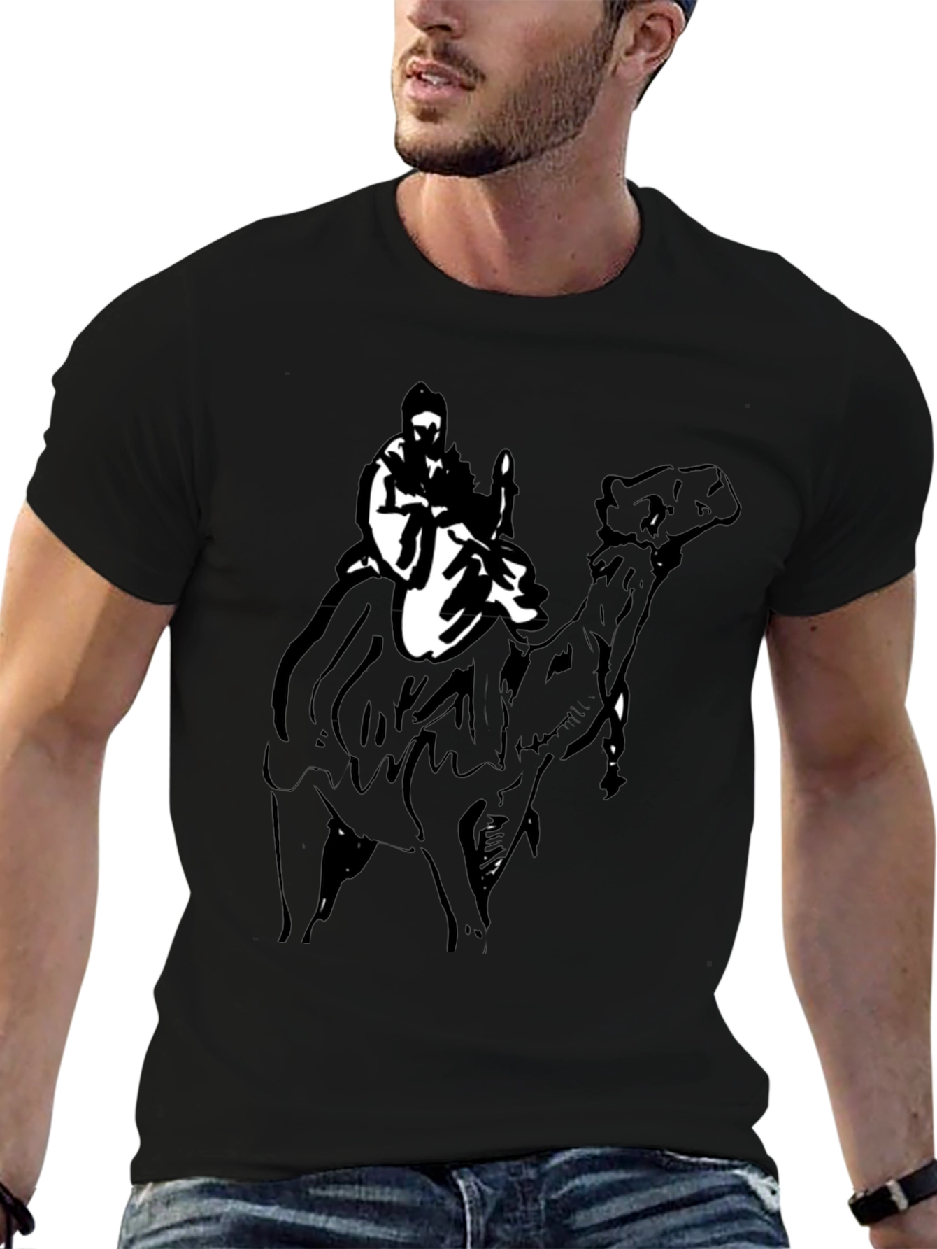 Camel Rider Graphic Tee - Mens Black T-Shirt