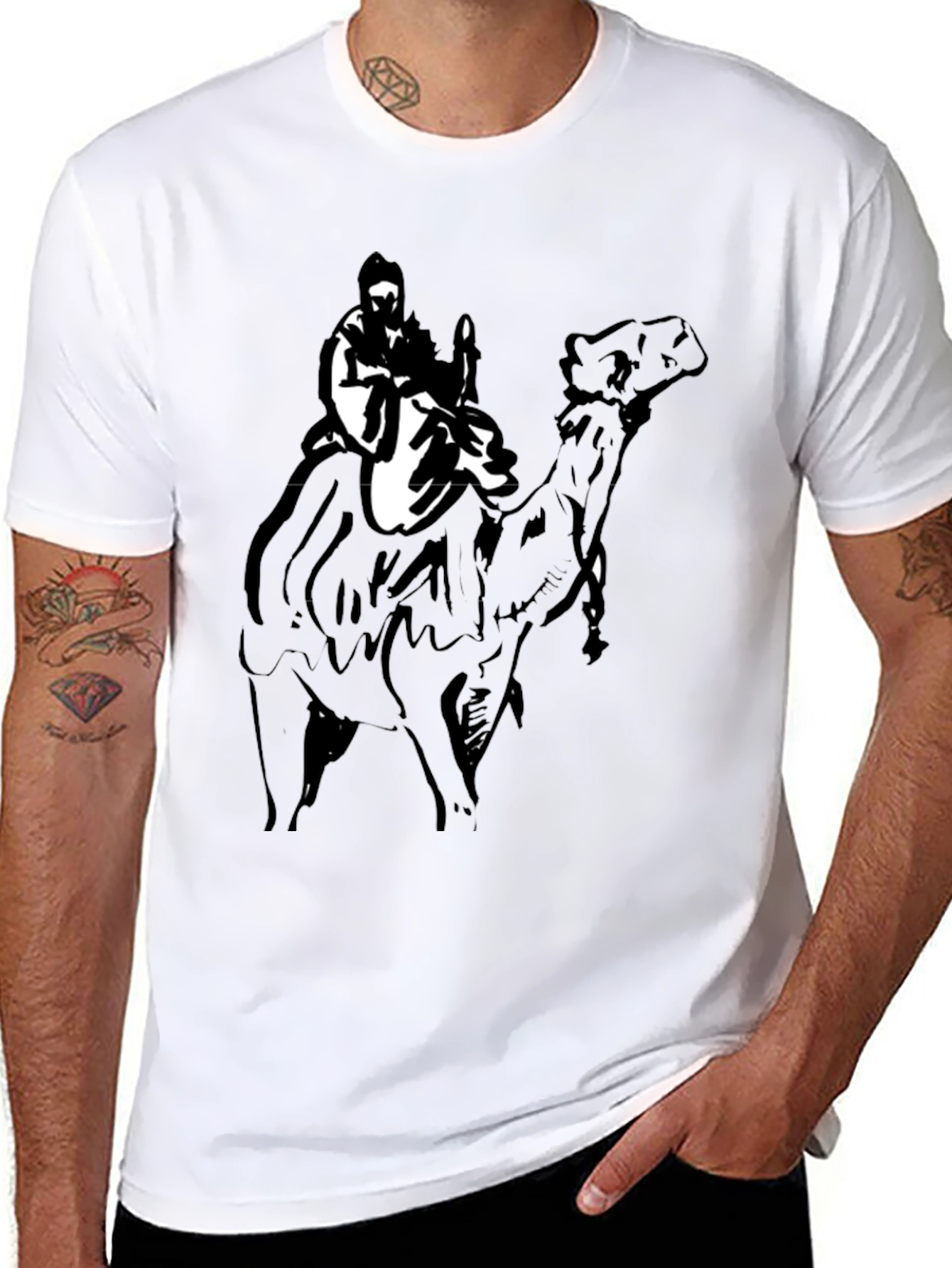 Camel Rider Graphic Tee - Mens Black T-Shirt