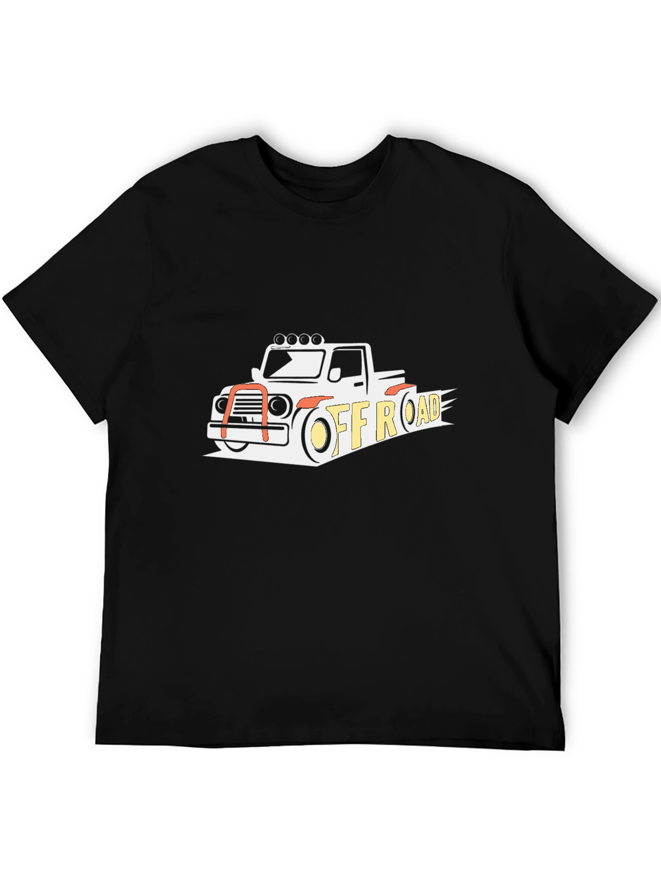 Off-Road Truck Graphic Tee - Black Casual Shirt