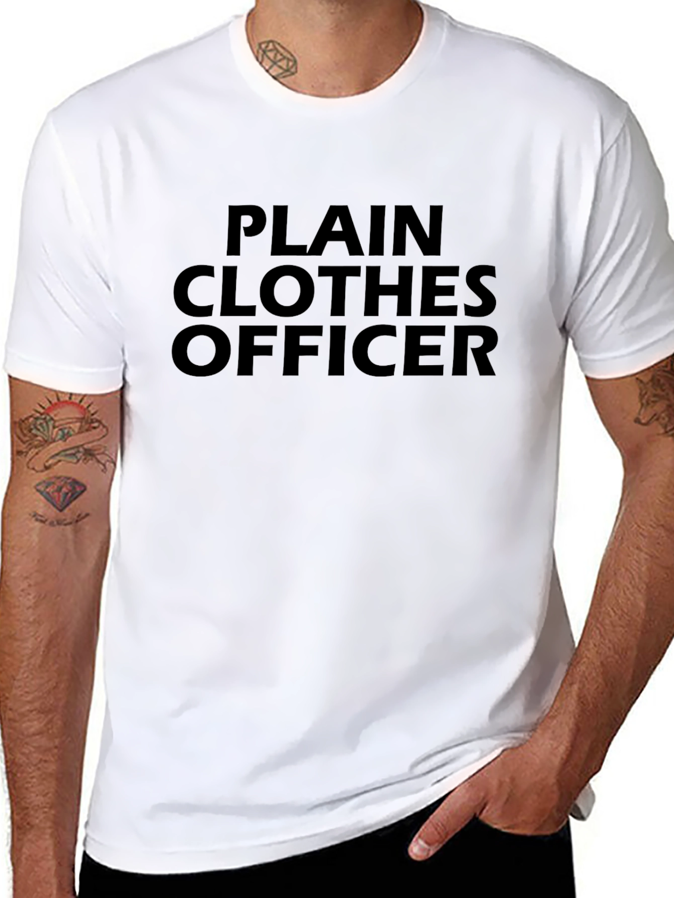 Plain Clothes Officer Black Tee Shirt