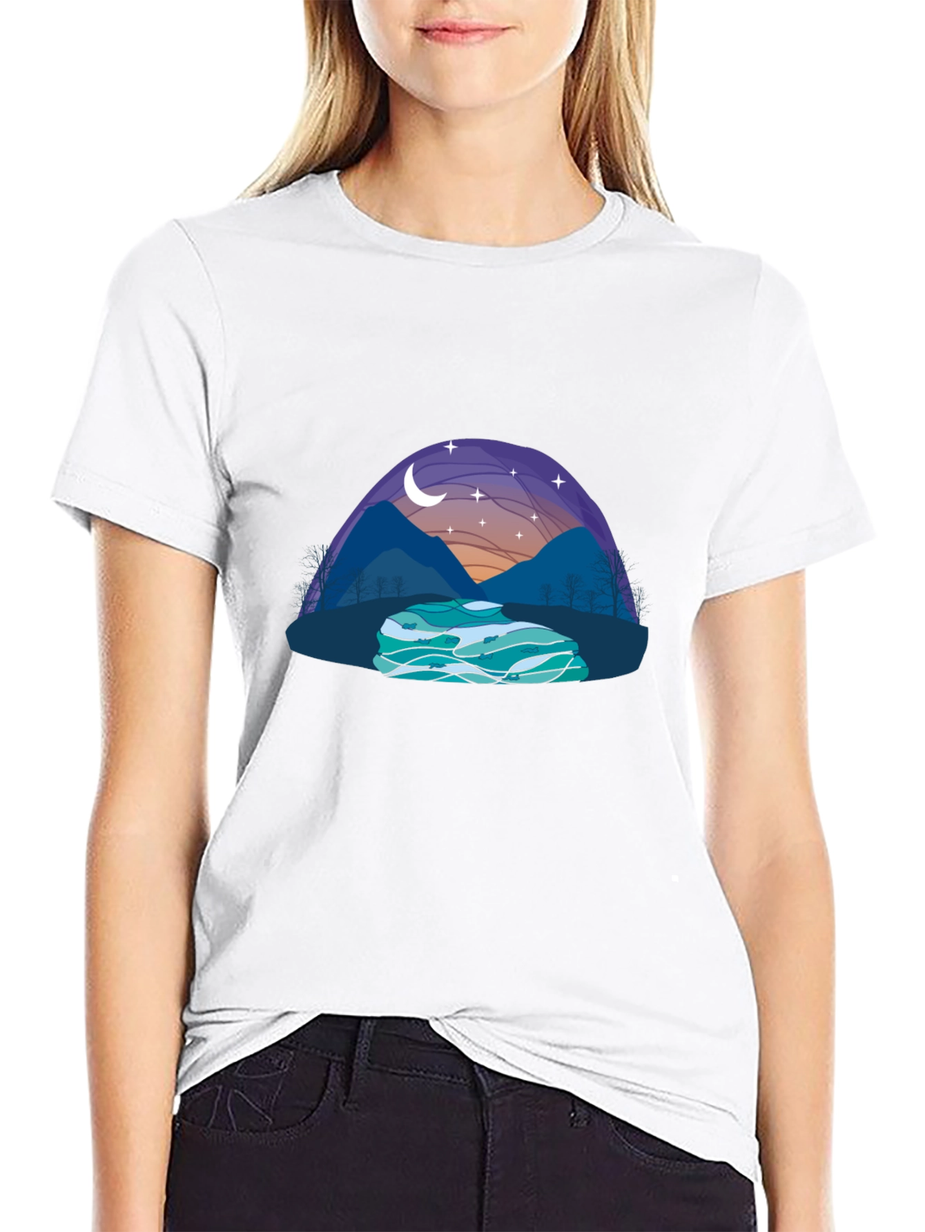 Nature Scene Graphic T-Shirt