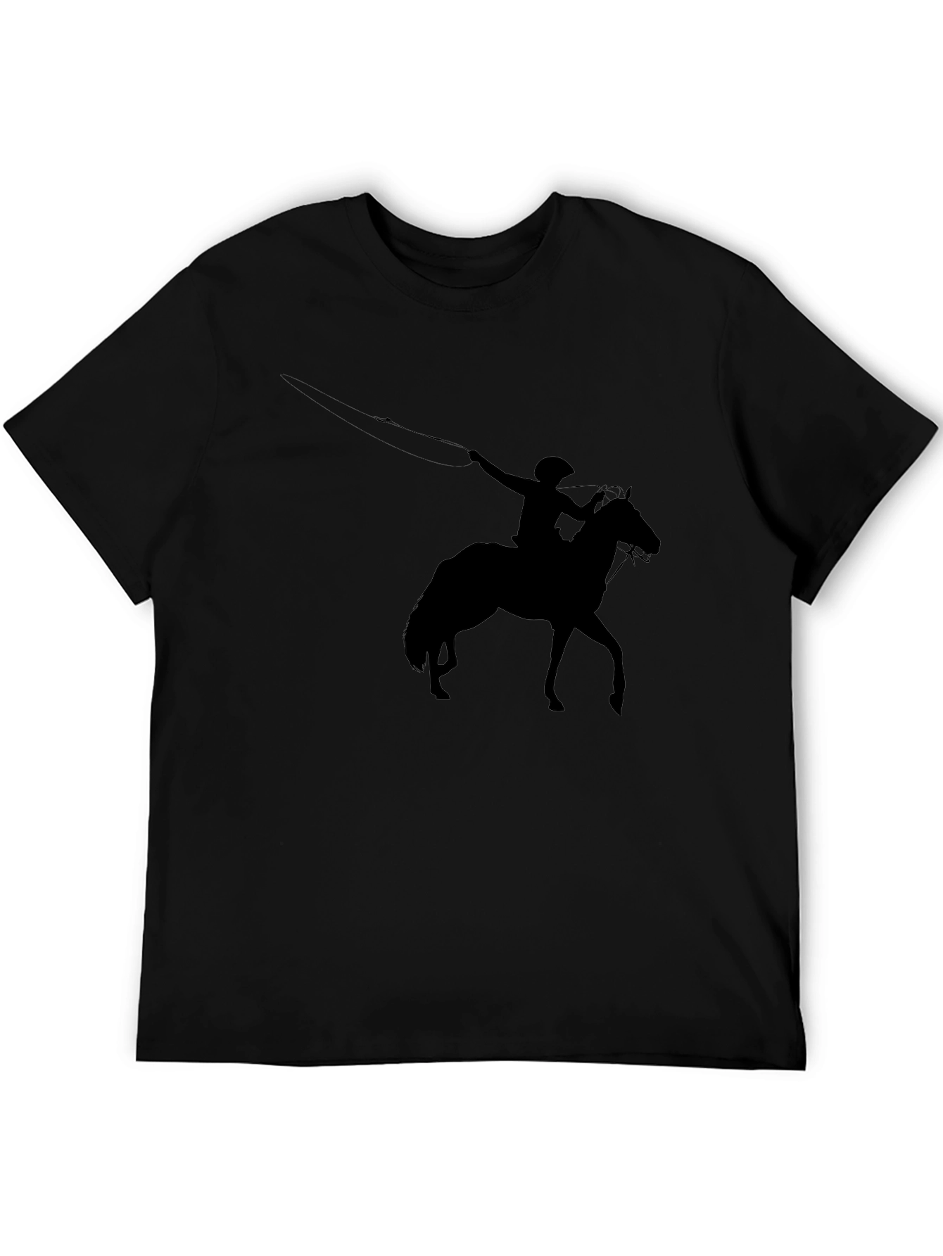 Roping Cowboy Graphic T-Shirt - Black
