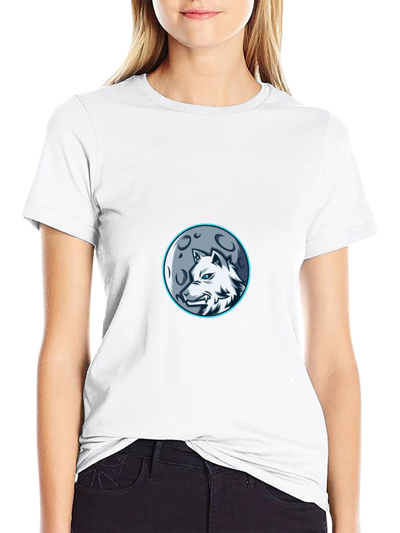Wolf Moon Graphic Tee - Stylish Black T-Shirt