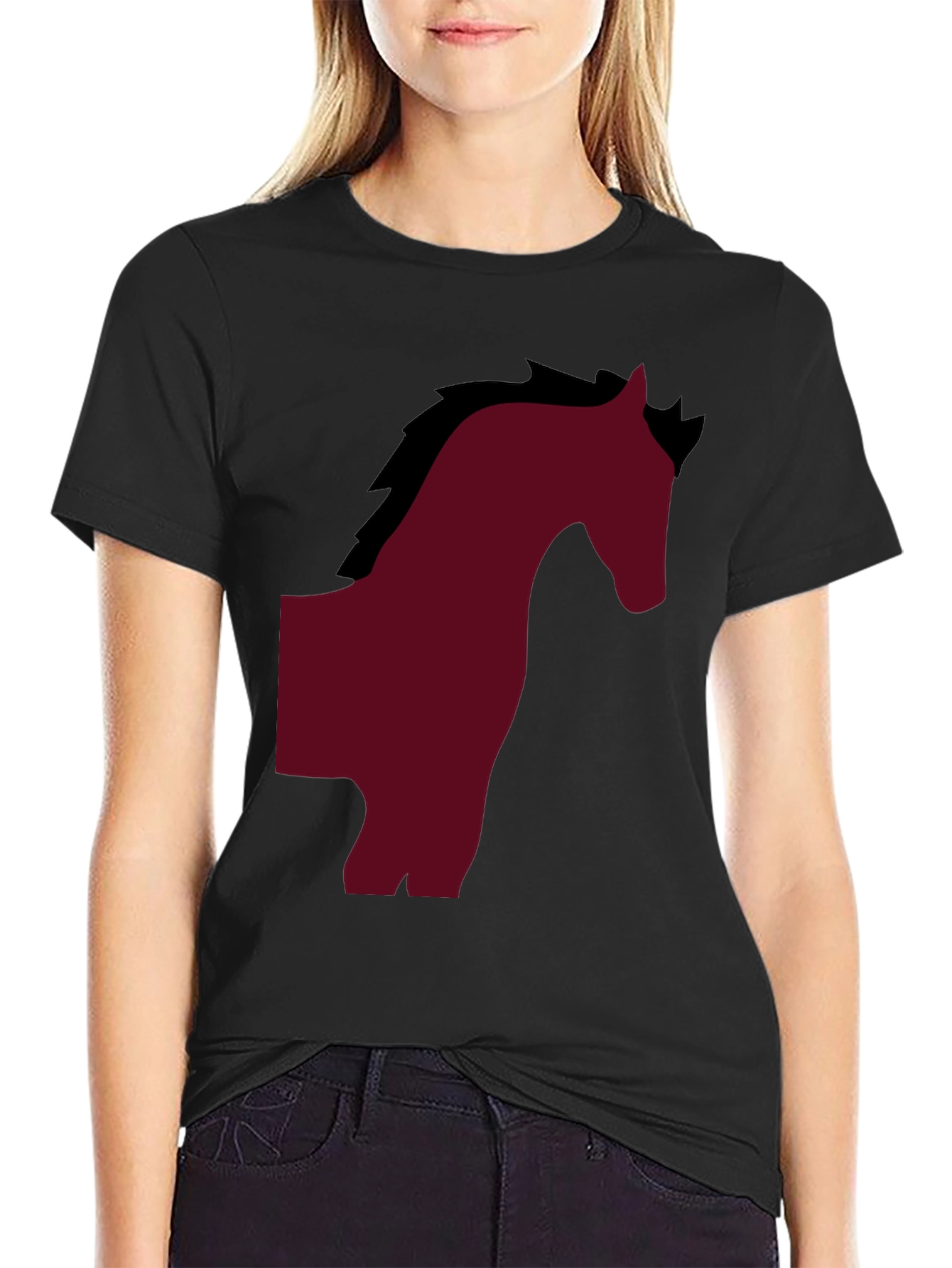 Horse Silhouette Graphic T-Shirt