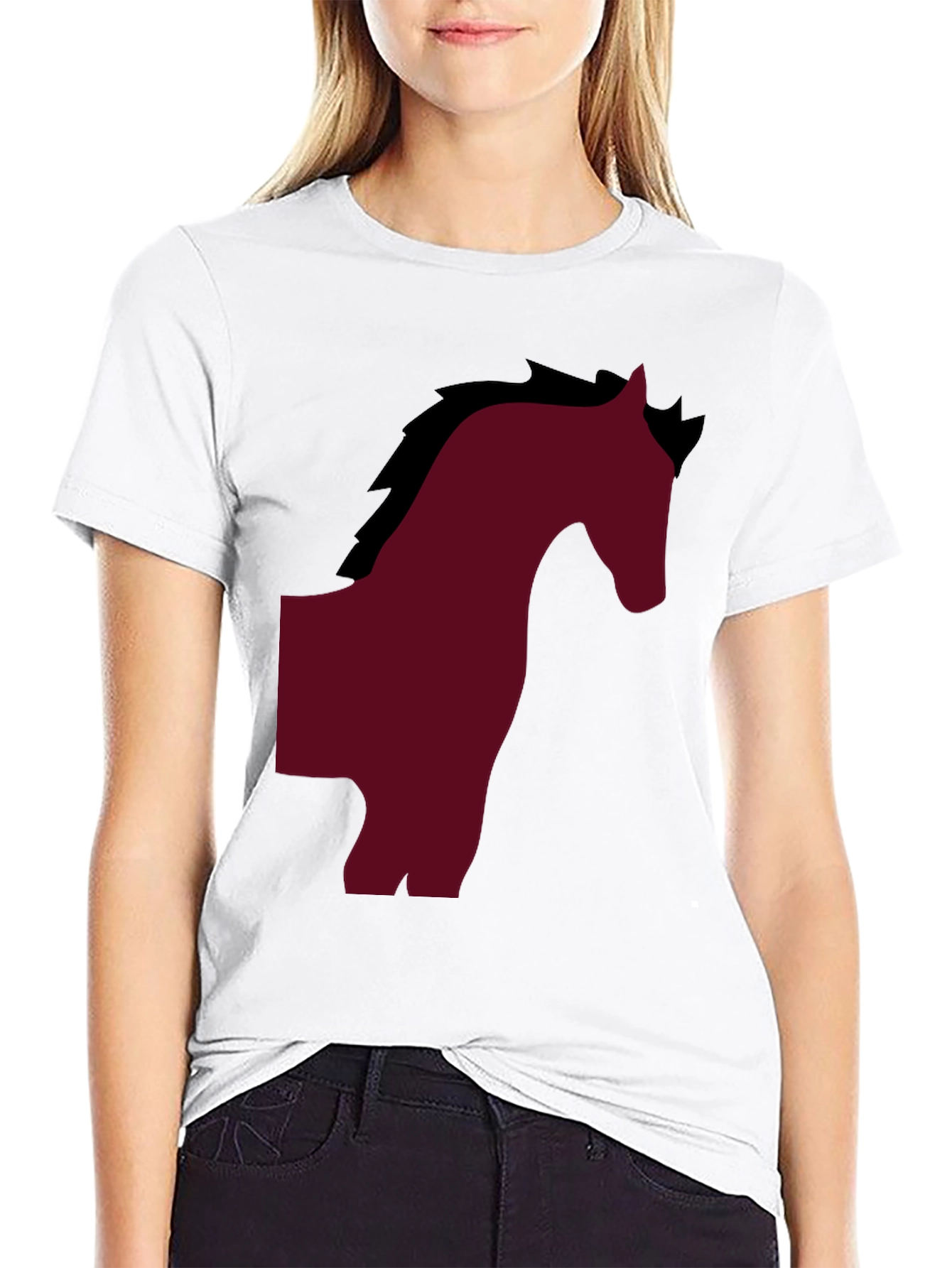 Horse Silhouette Graphic T-Shirt