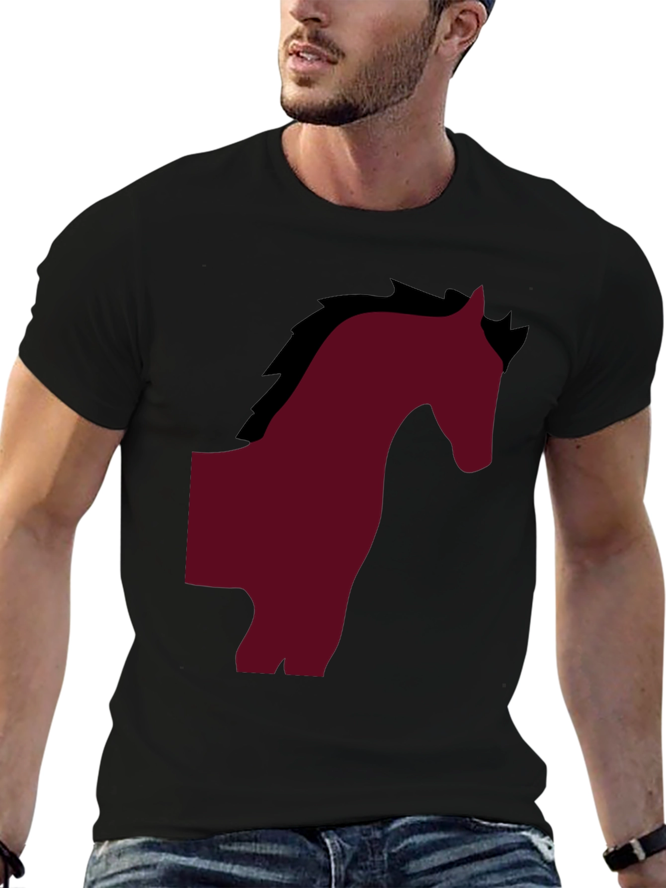 Horse Silhouette Graphic T-Shirt