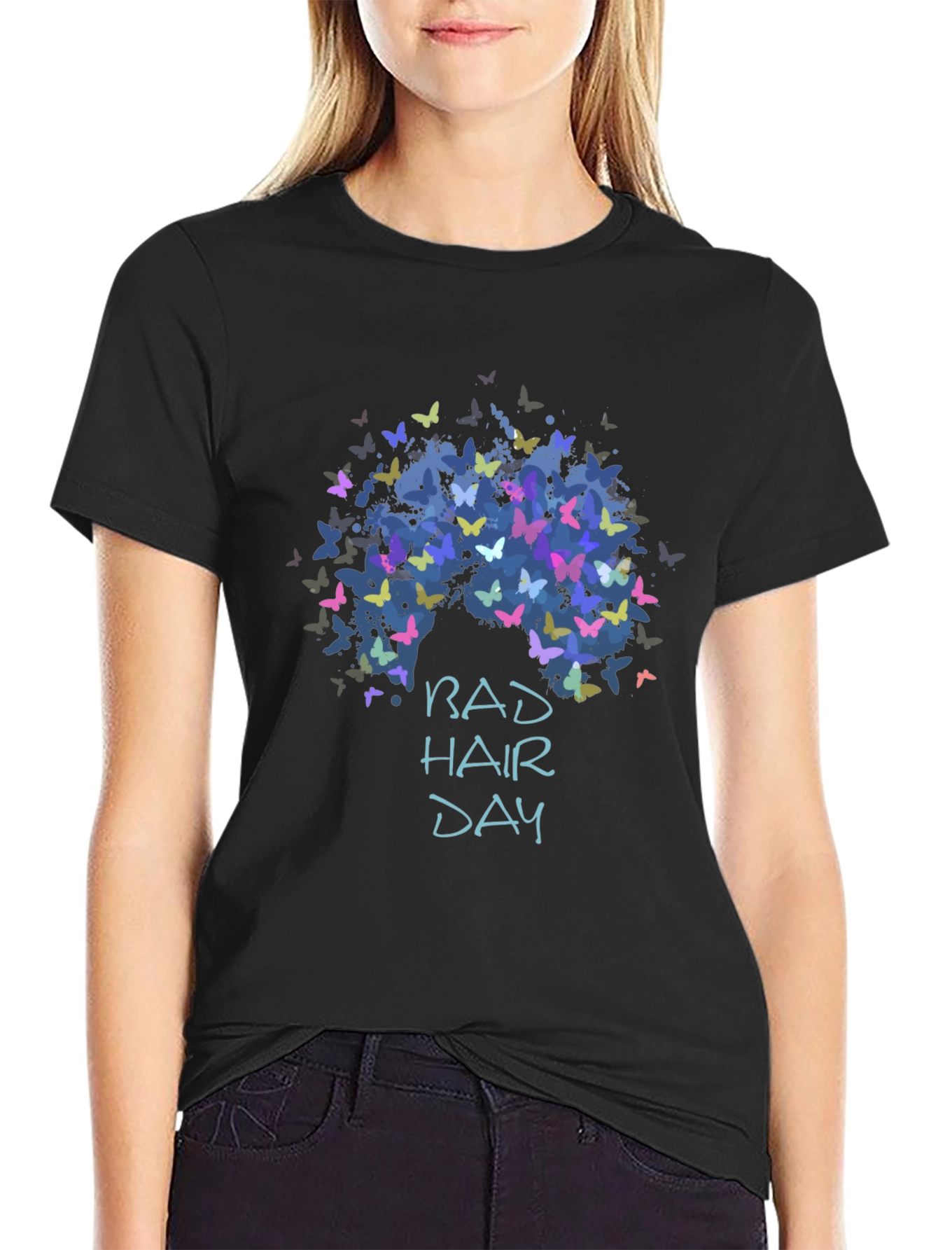 Bad Hair Day Butterfly Graphic Tee