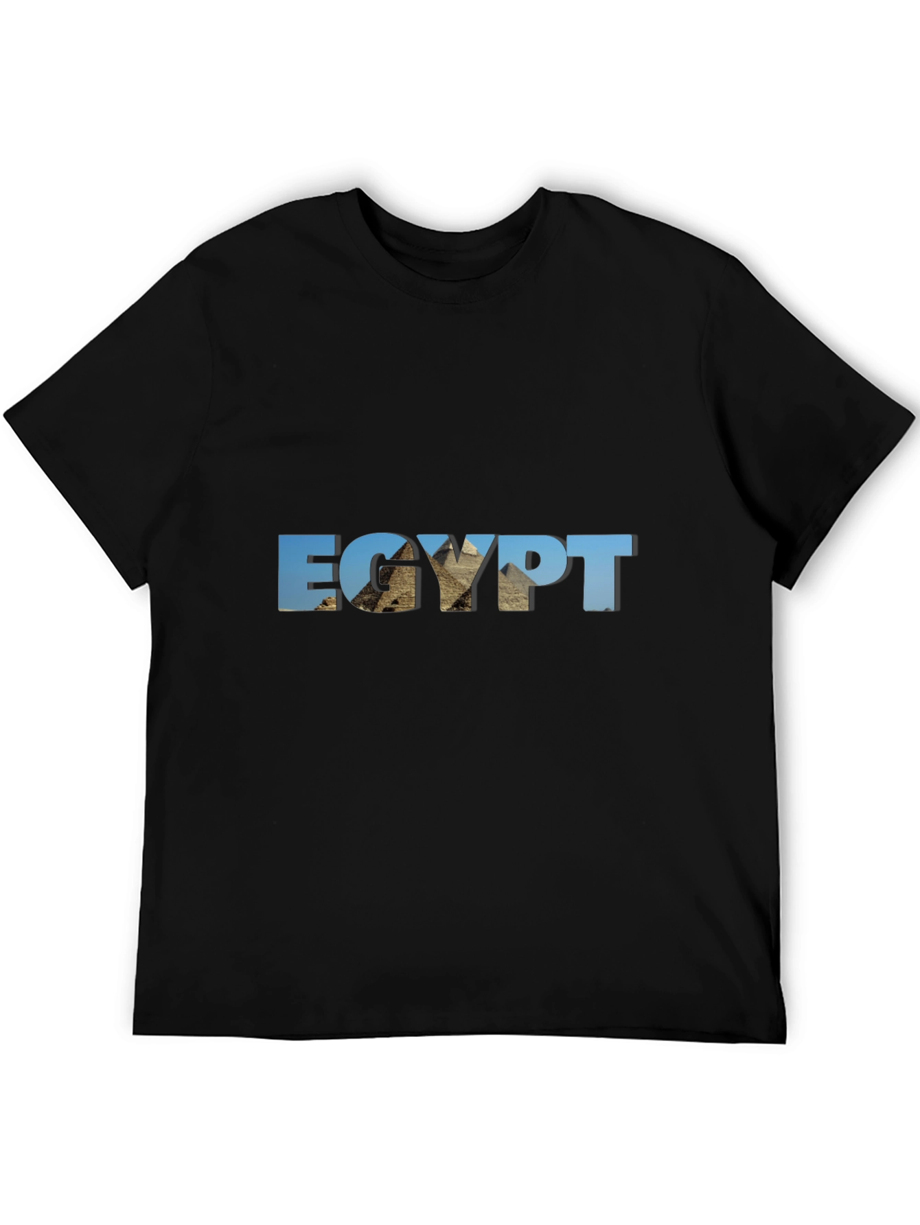 Egypt Pyramids Graphic Black T-Shirt
