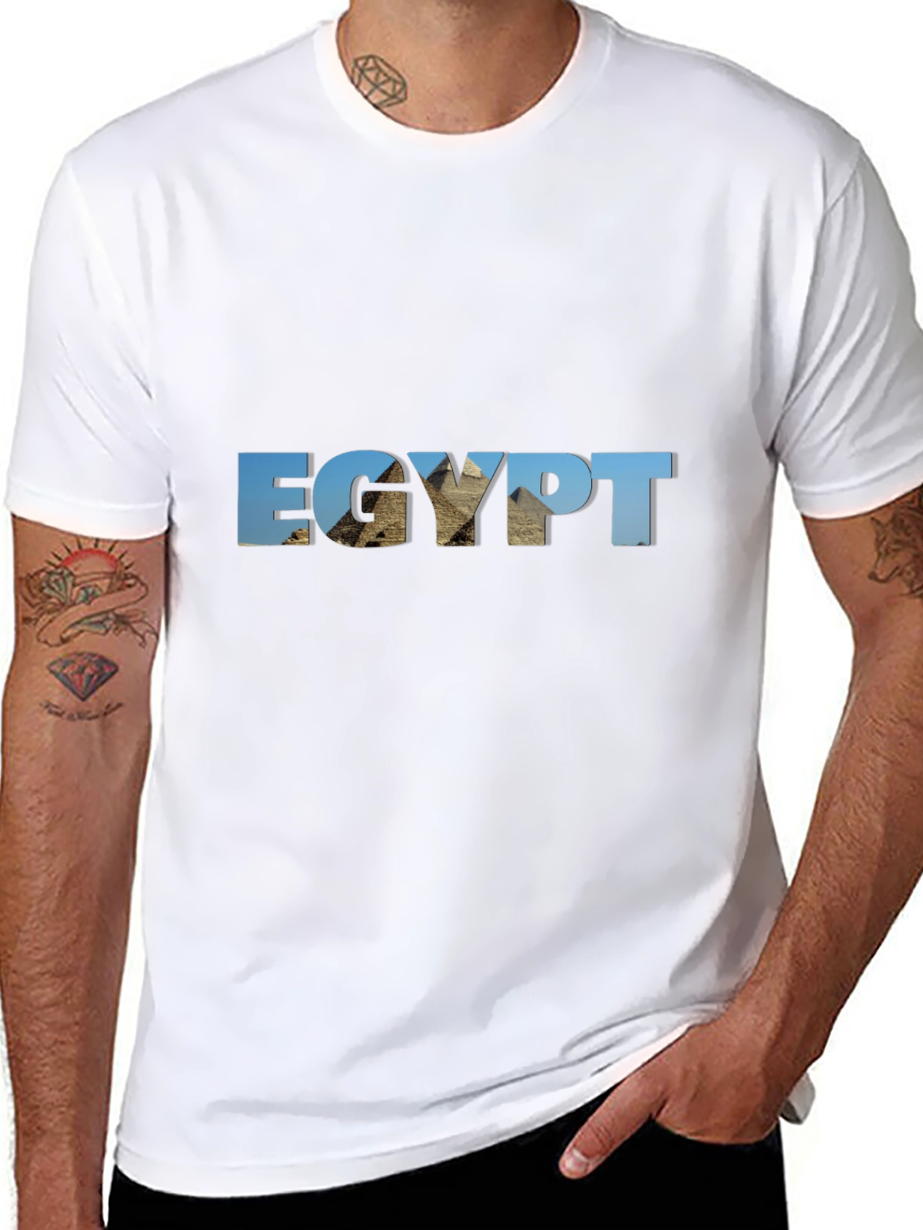Egypt Pyramids Graphic Black T-Shirt