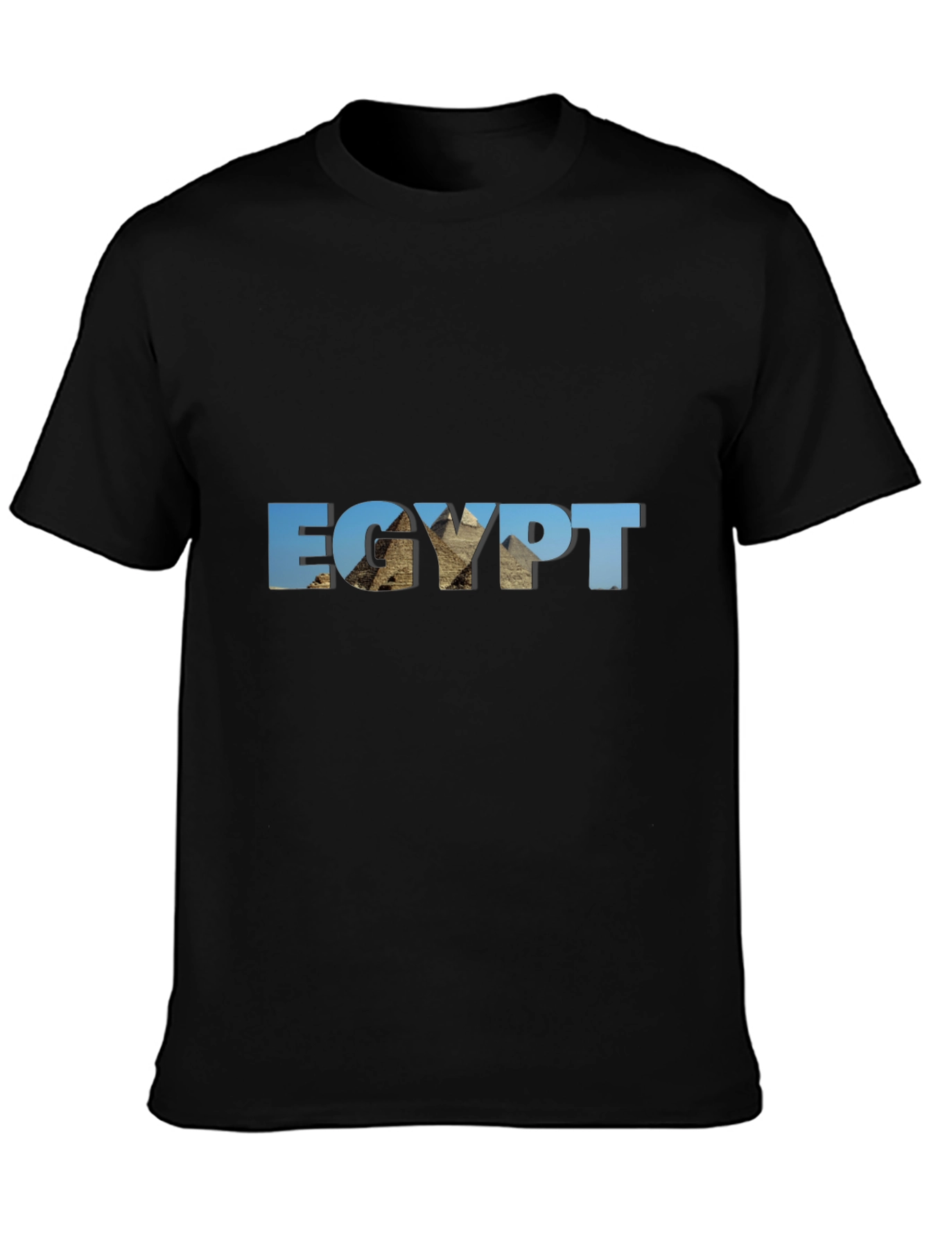 Egypt Pyramids Graphic Black T-Shirt