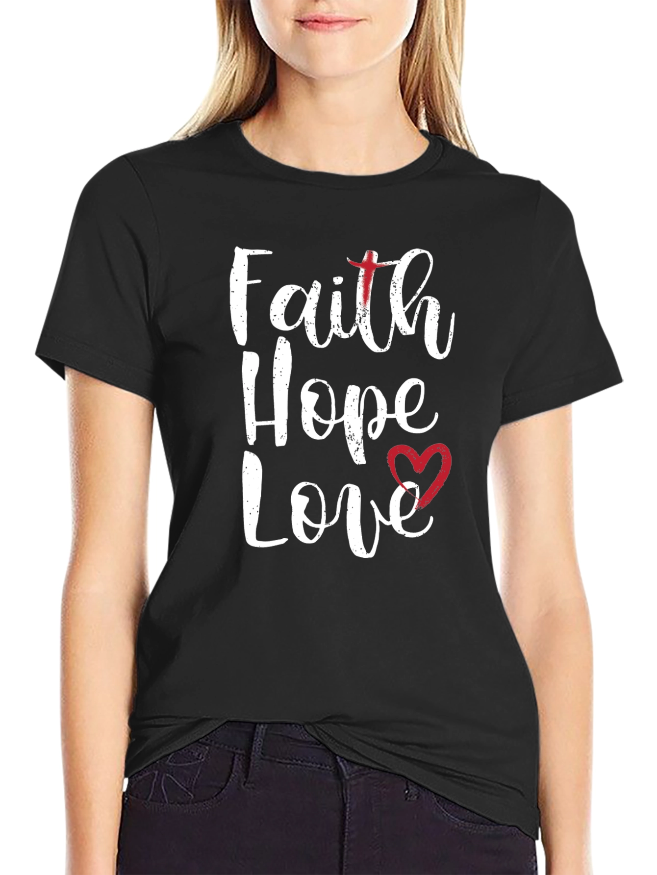 Faith Hope Love Graphic Tee Shirt