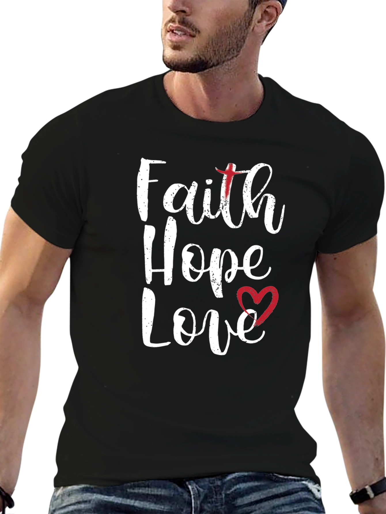 Faith Hope Love Graphic Tee Shirt