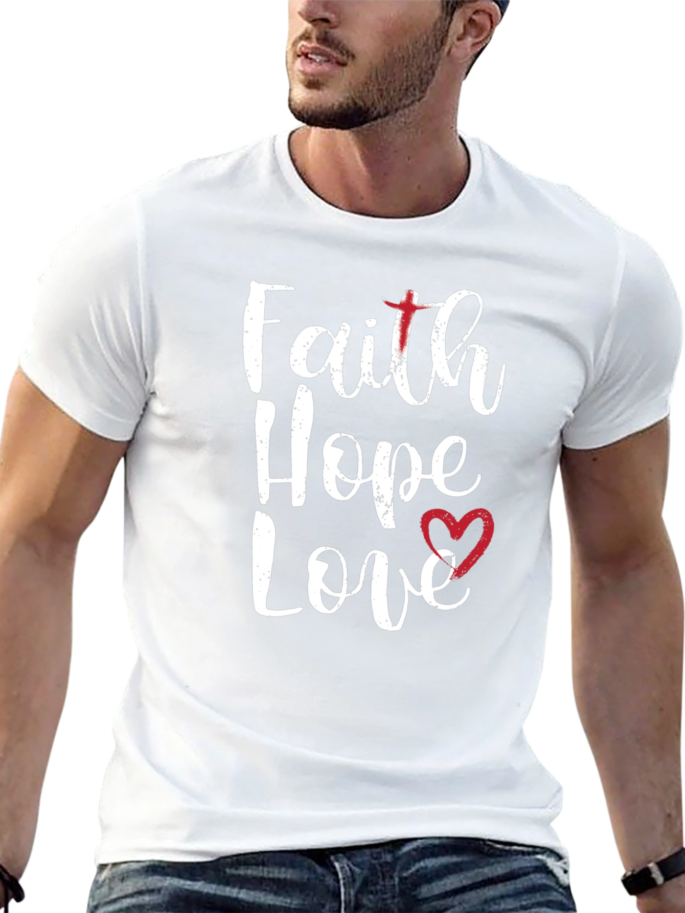 Faith Hope Love Graphic Tee Shirt