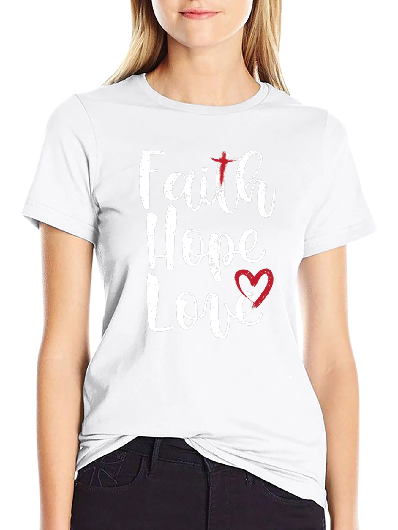 Faith Hope Love Graphic Tee Shirt