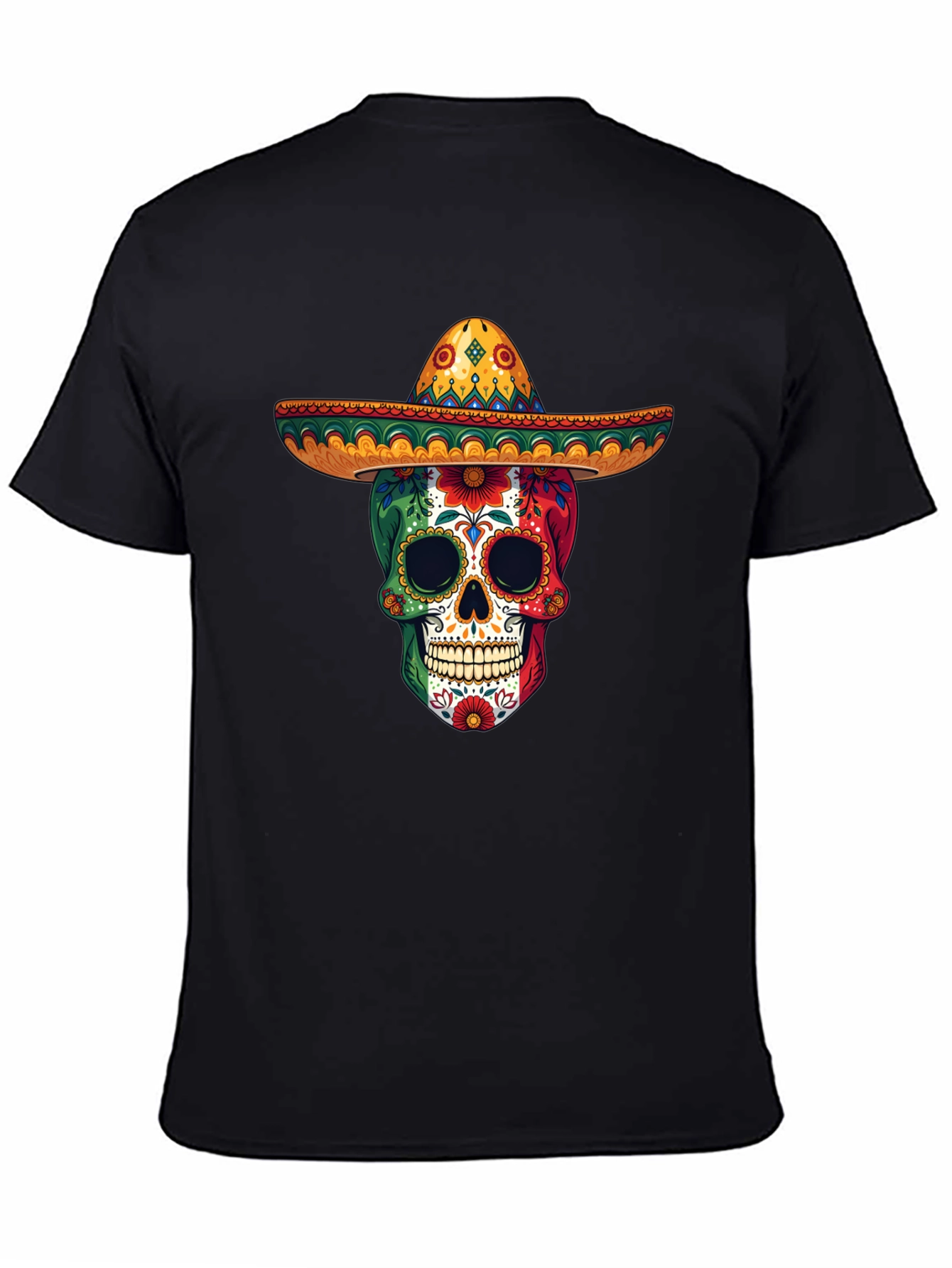 Sugar Skull Sombrero T-Shirt - Day of the Dead