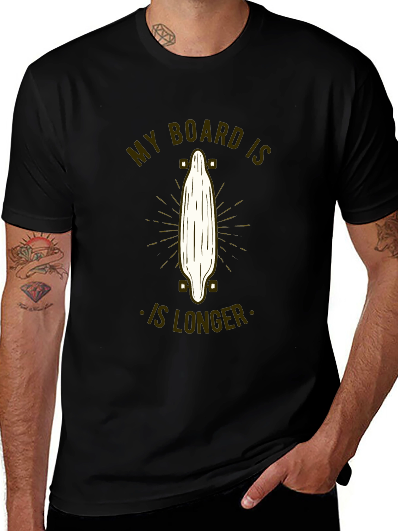 My Board Is Longer T-Shirt | Skater Style Tee