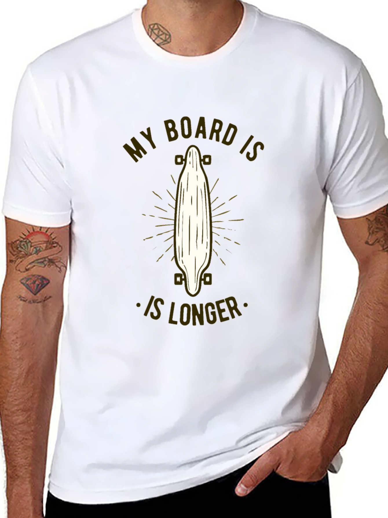 My Board Is Longer T-Shirt | Skater Style Tee