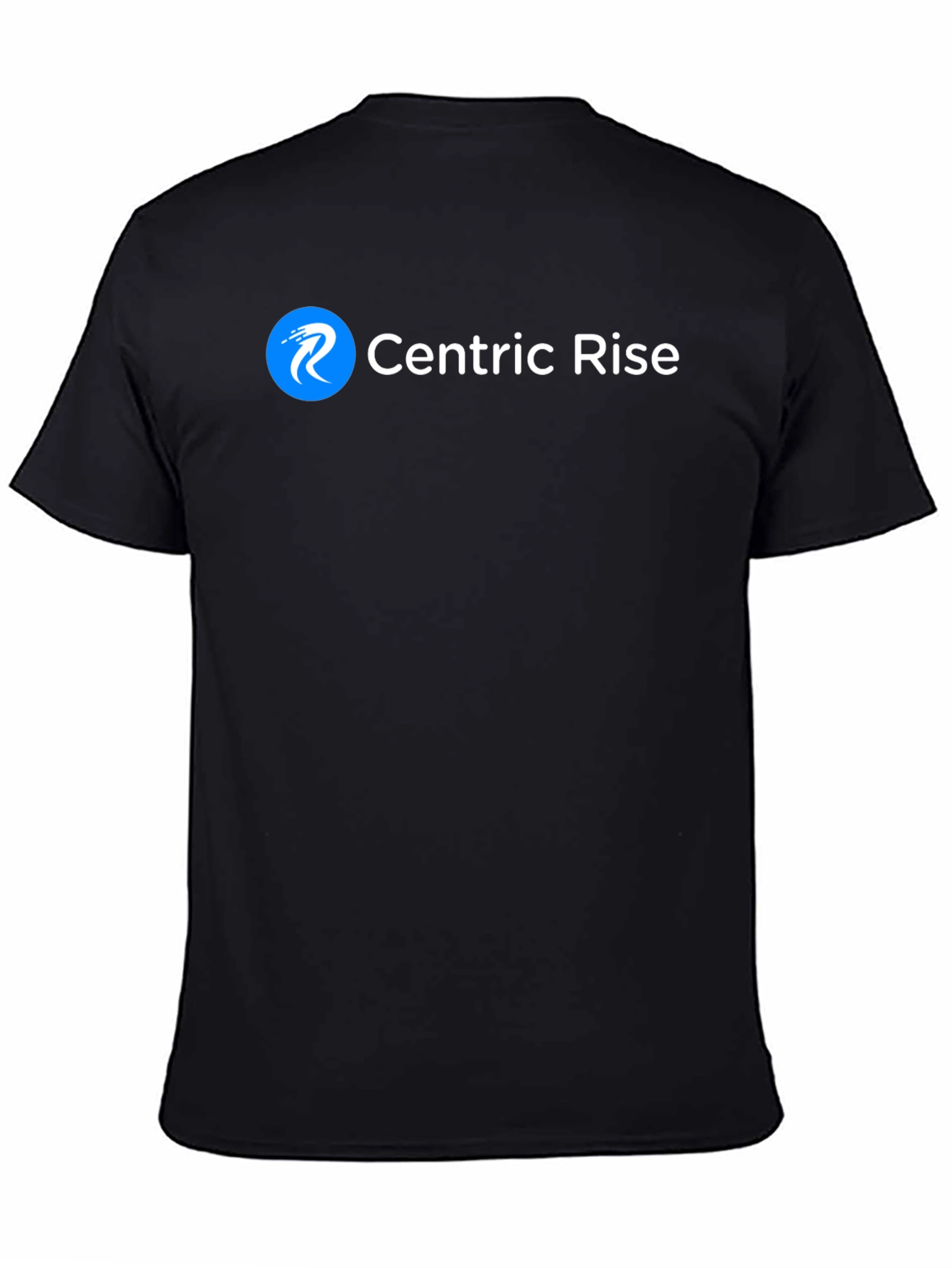 Centric Rise Black T-Shirt - Modern Logo Tee