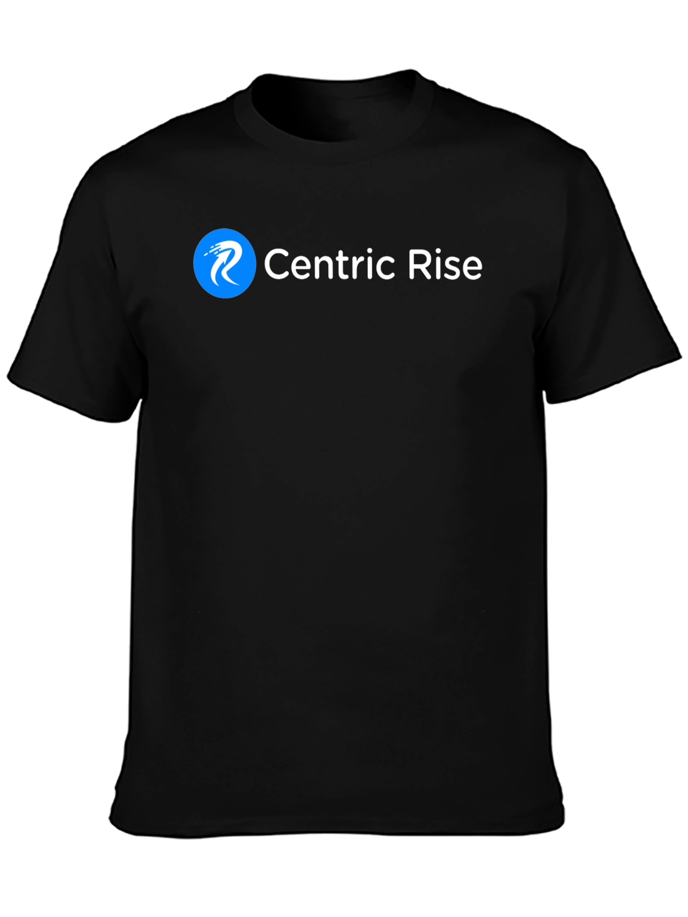 Centric Rise Black T-Shirt - Modern Logo Tee